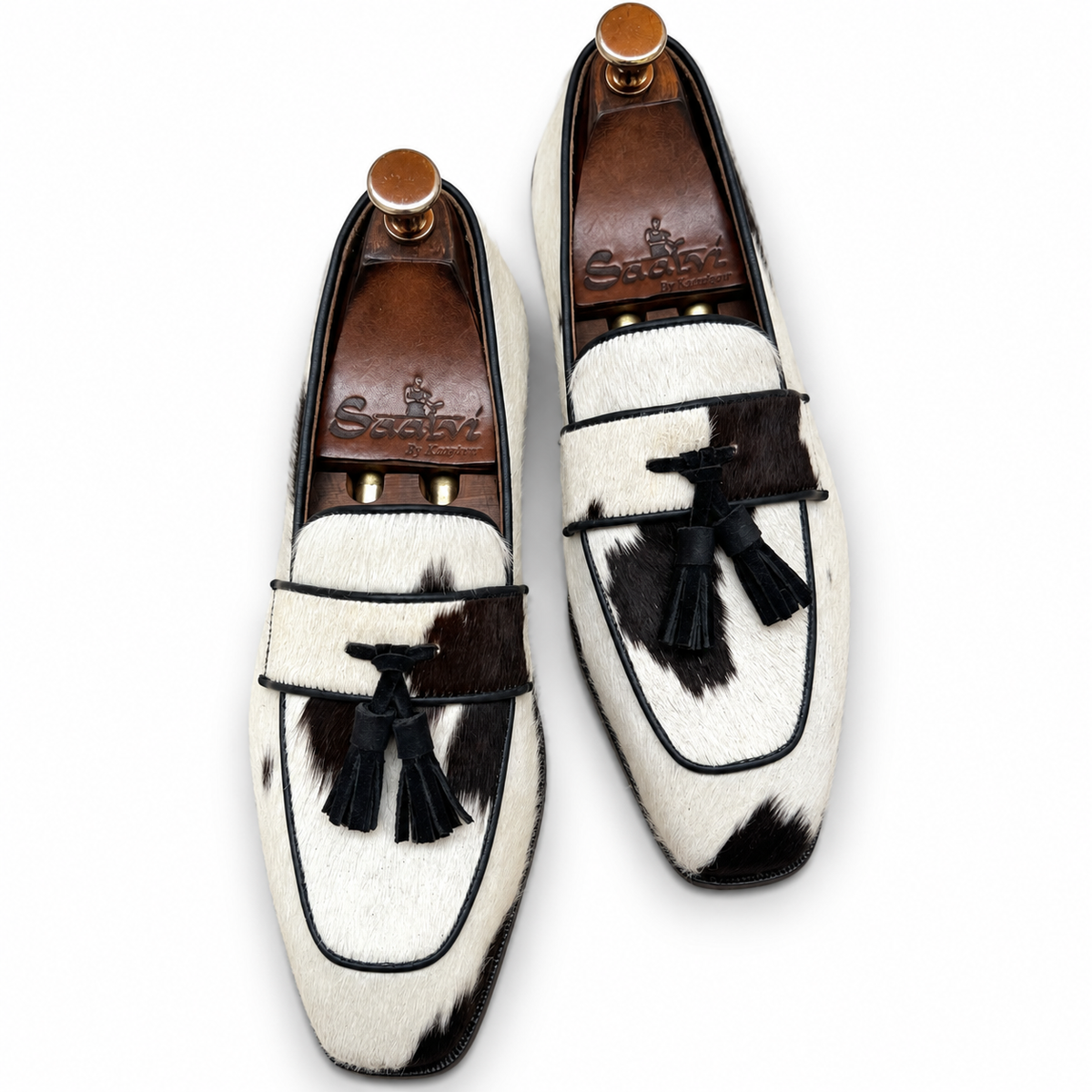 Hairon Leather Loafers With Tassel
