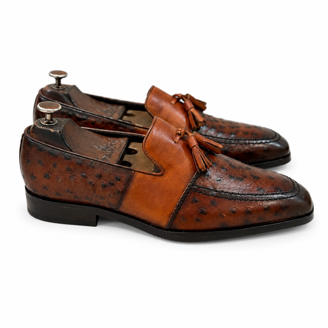 Imperial Ostrich Tassel Loafers