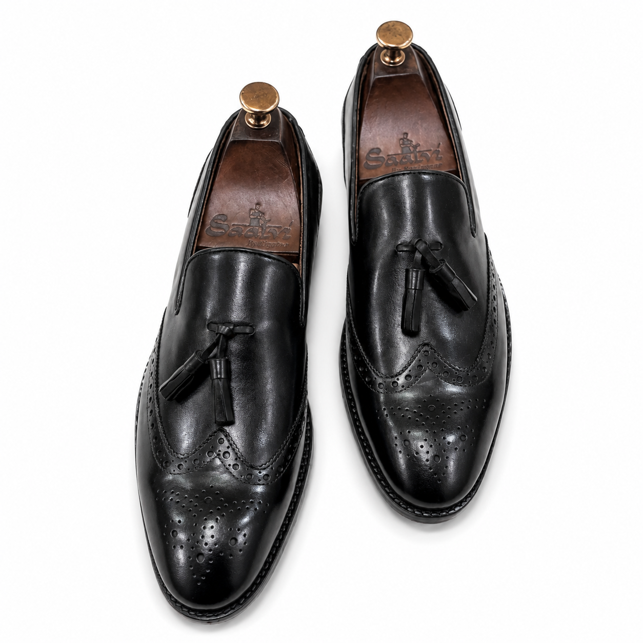 Noir Heritage Tassel Loafers