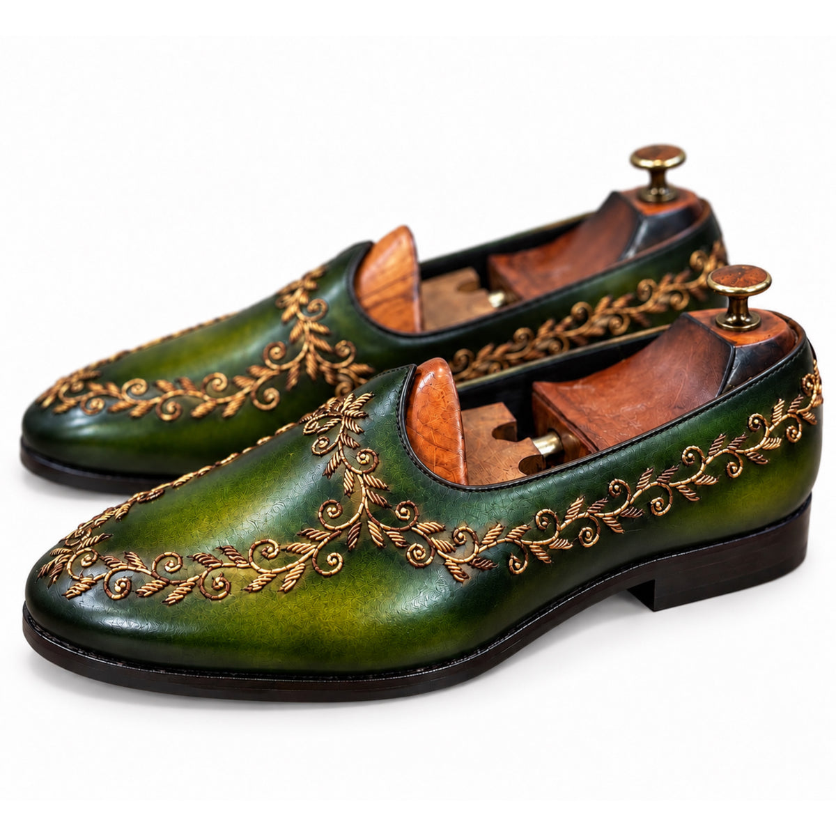 Saalvi Emerald Zari Embroidered Jalsa