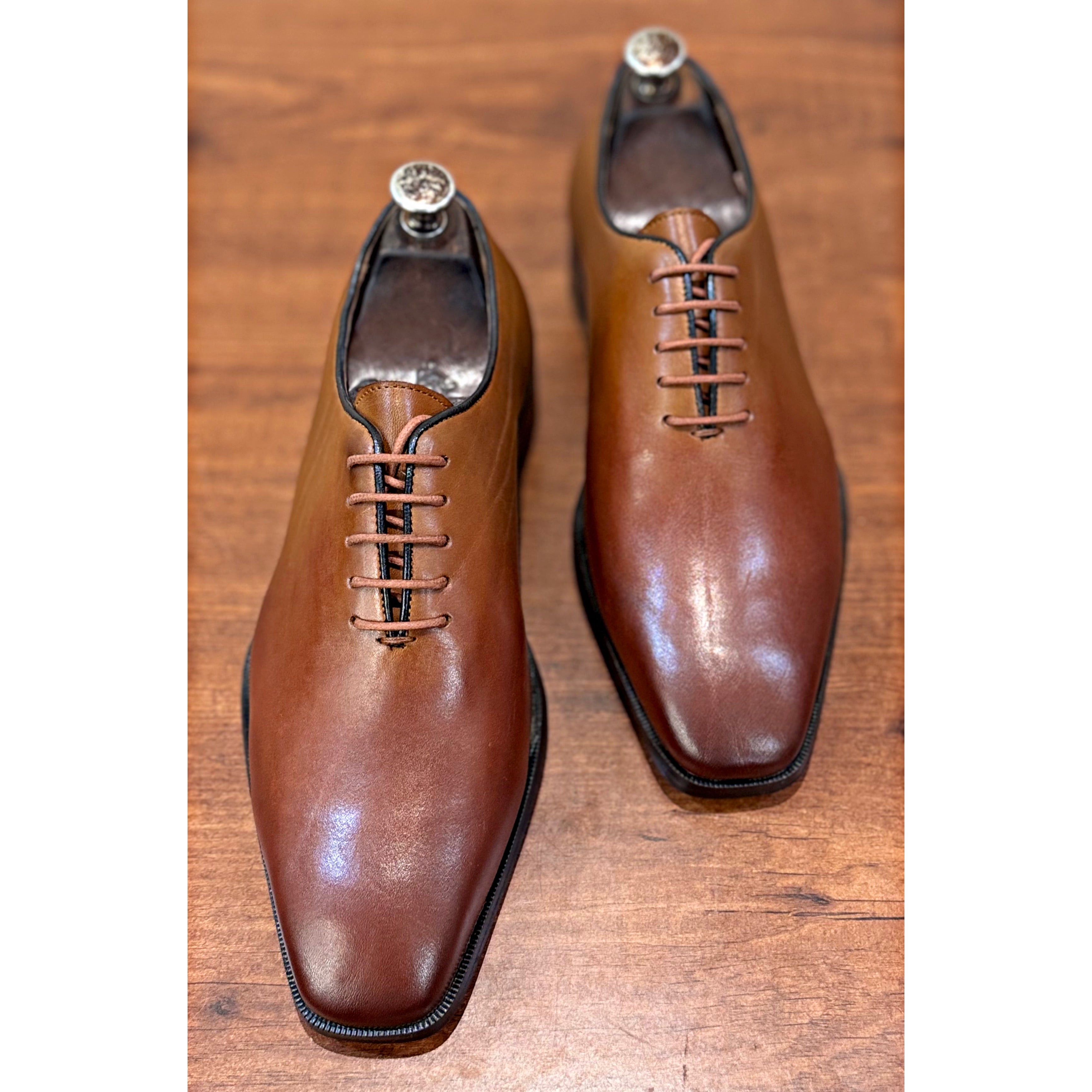 Tan Oxfords Hand Patina