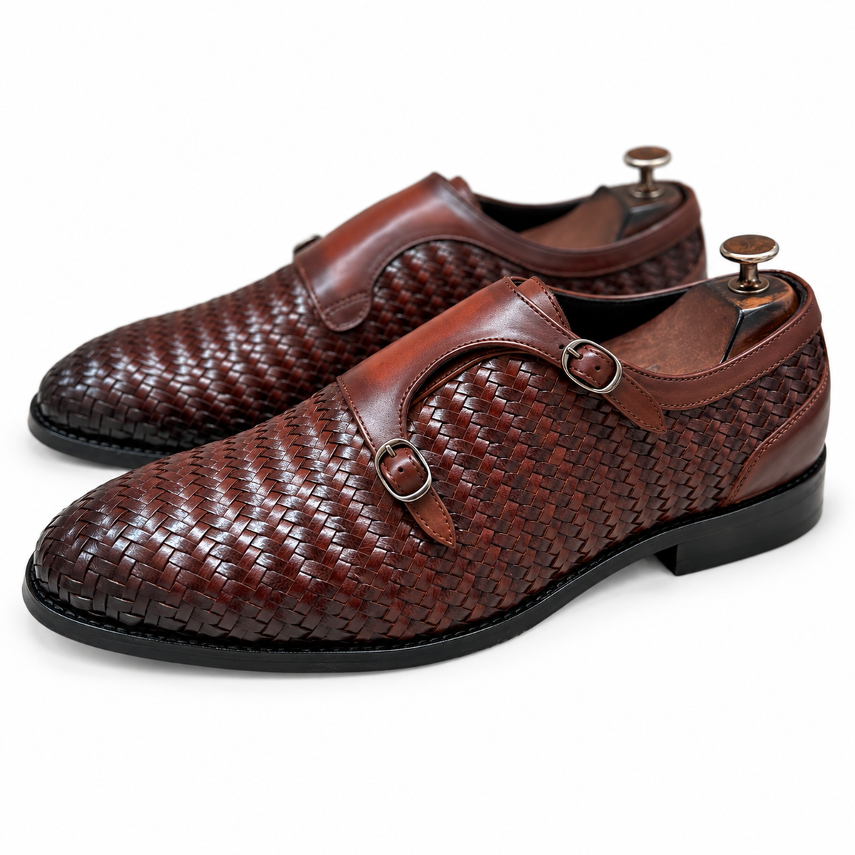 Double Monk Strap Brown