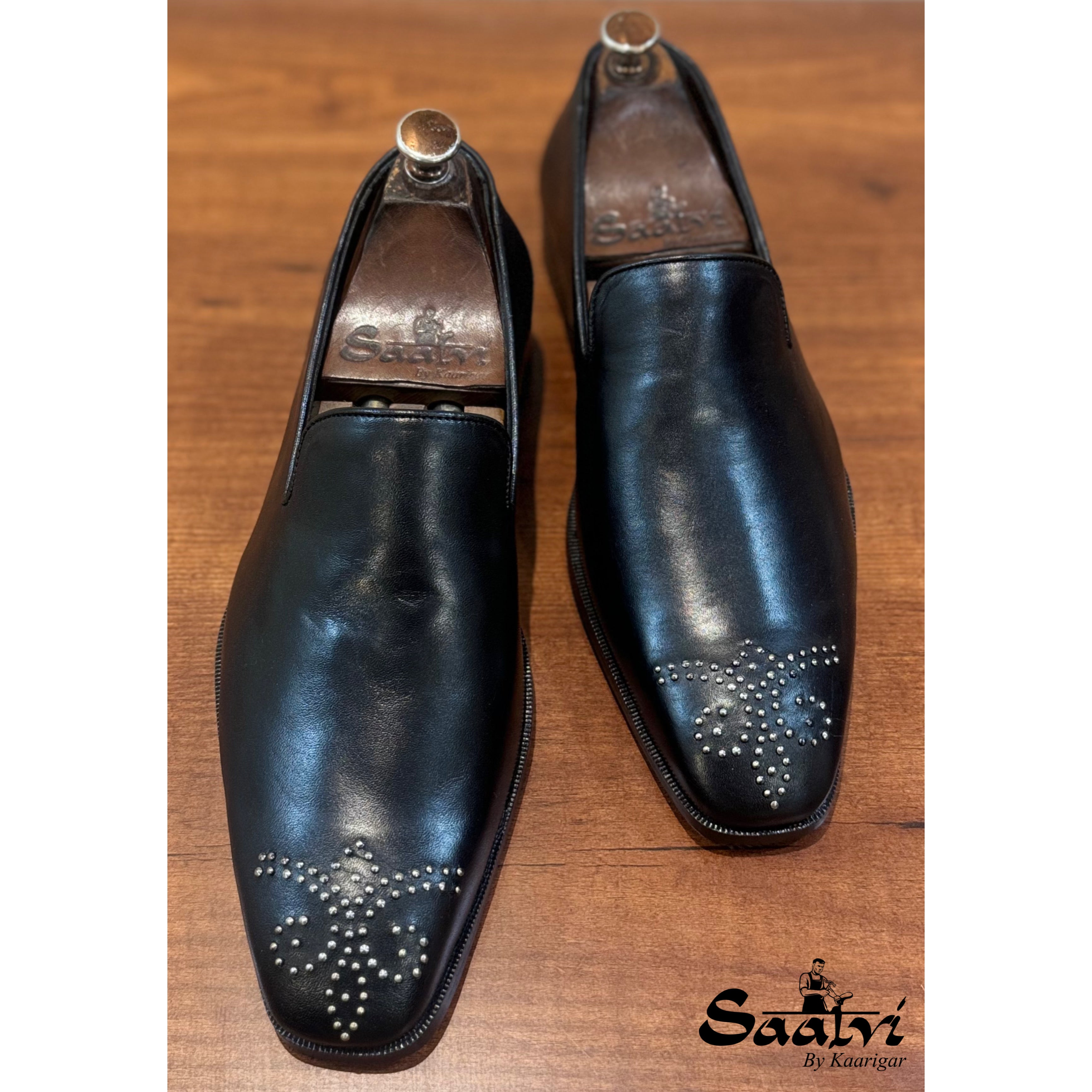 Black Loafers With Bajri