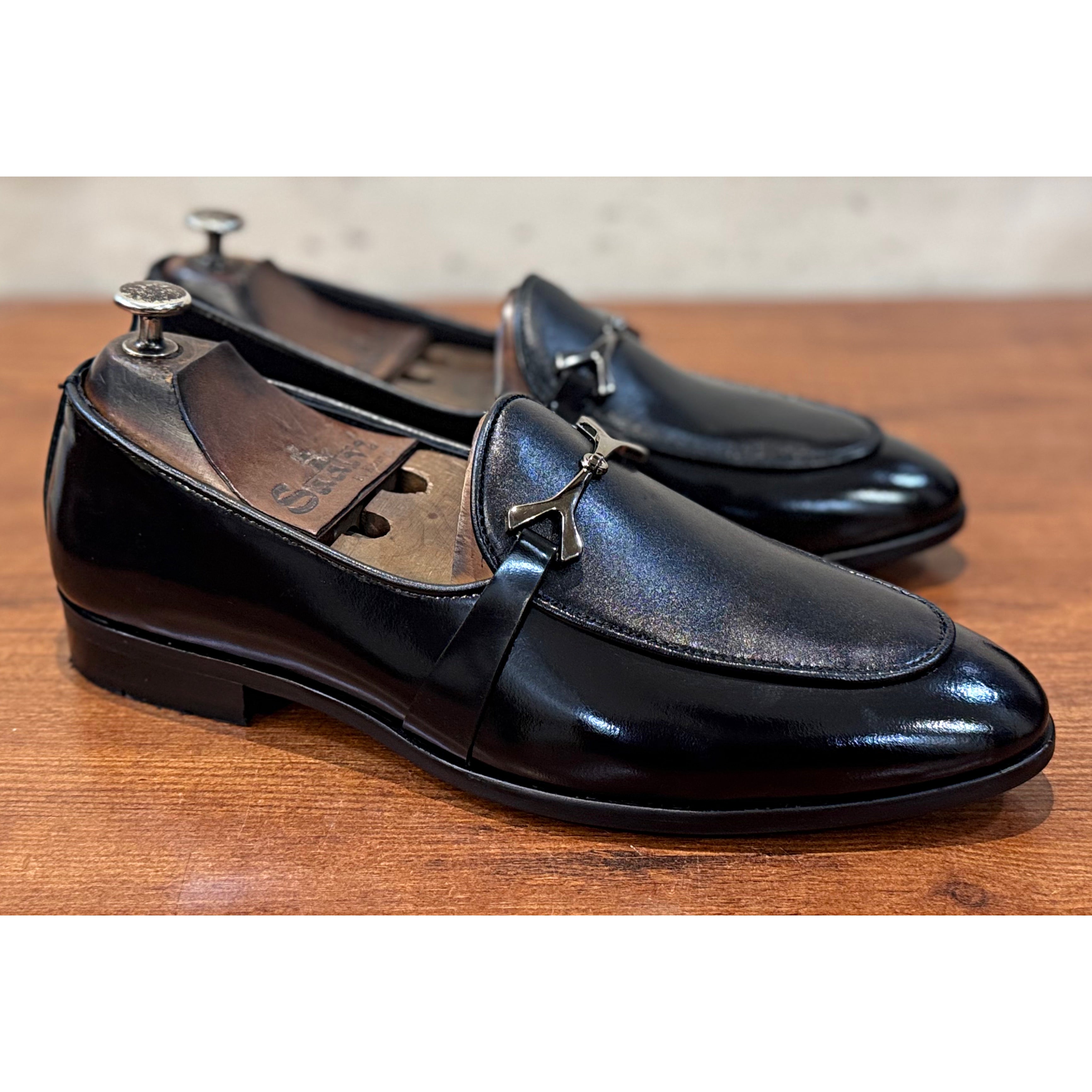 Black Loafers With Buckle