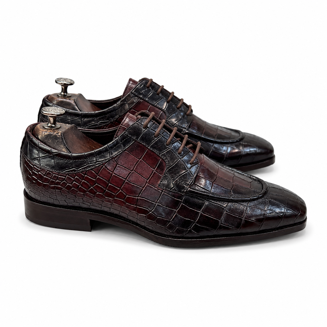 Imperial Bordeaux Croco Derby