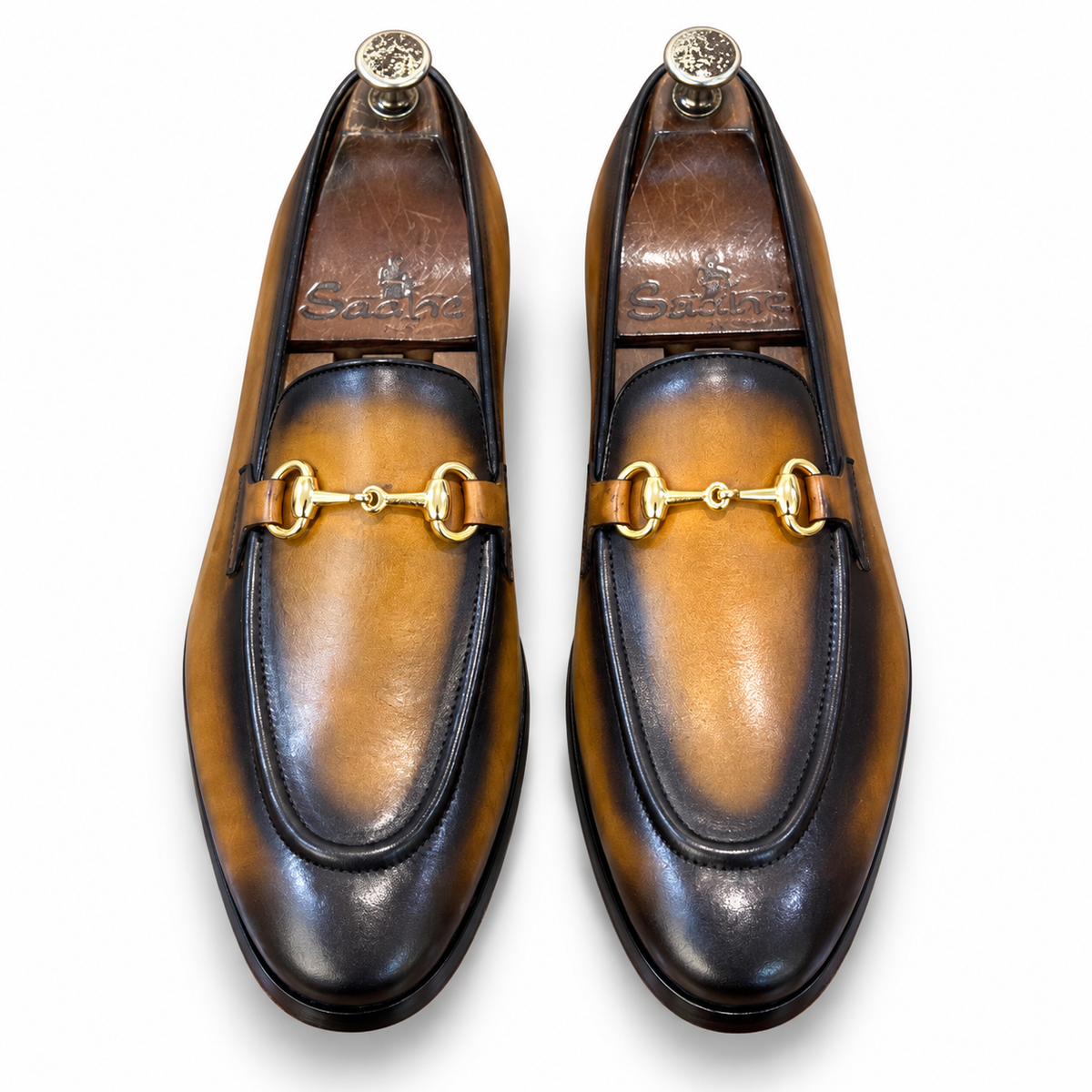 Cognac Noir Horsebit Loafer