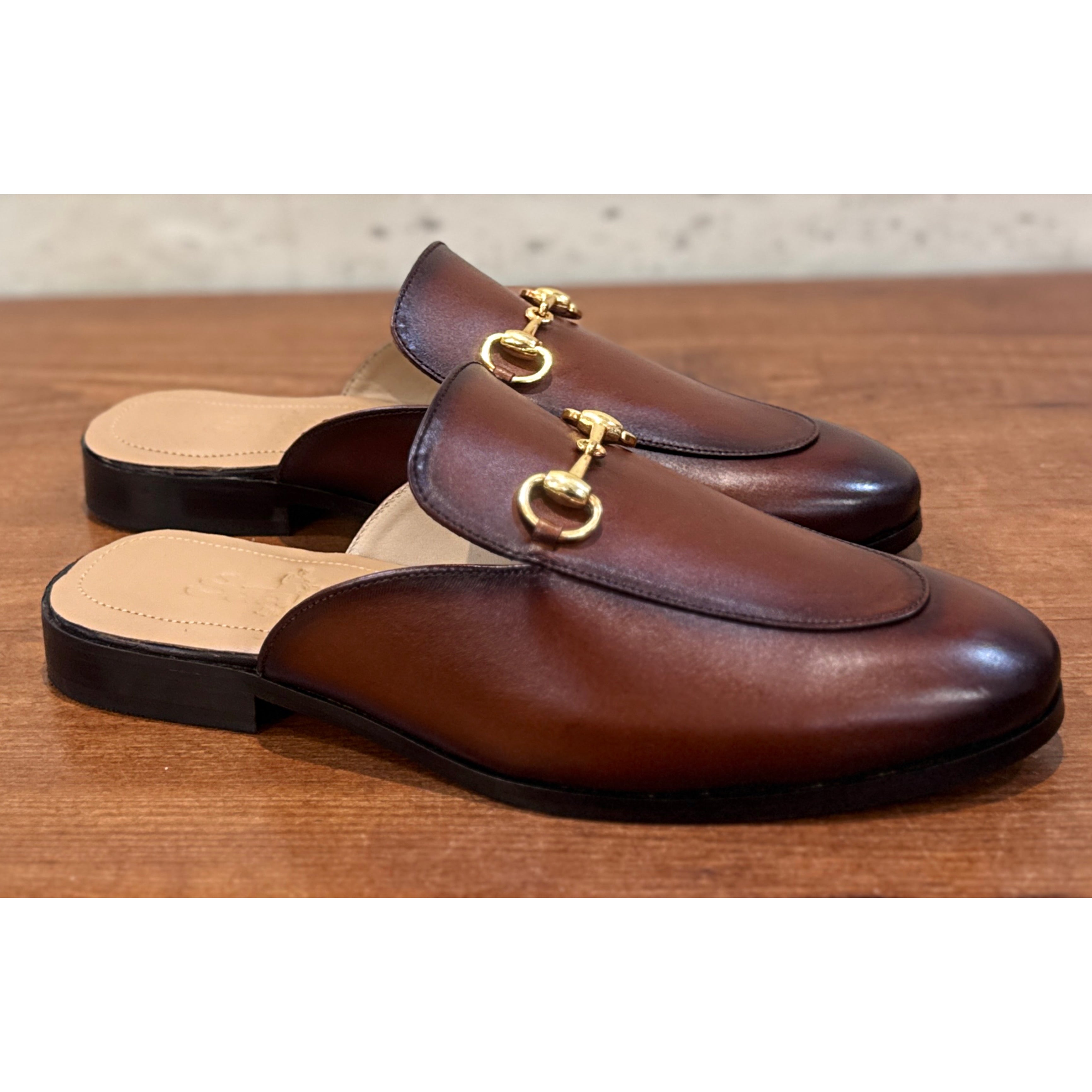Monarch Brown Horsebit Mules