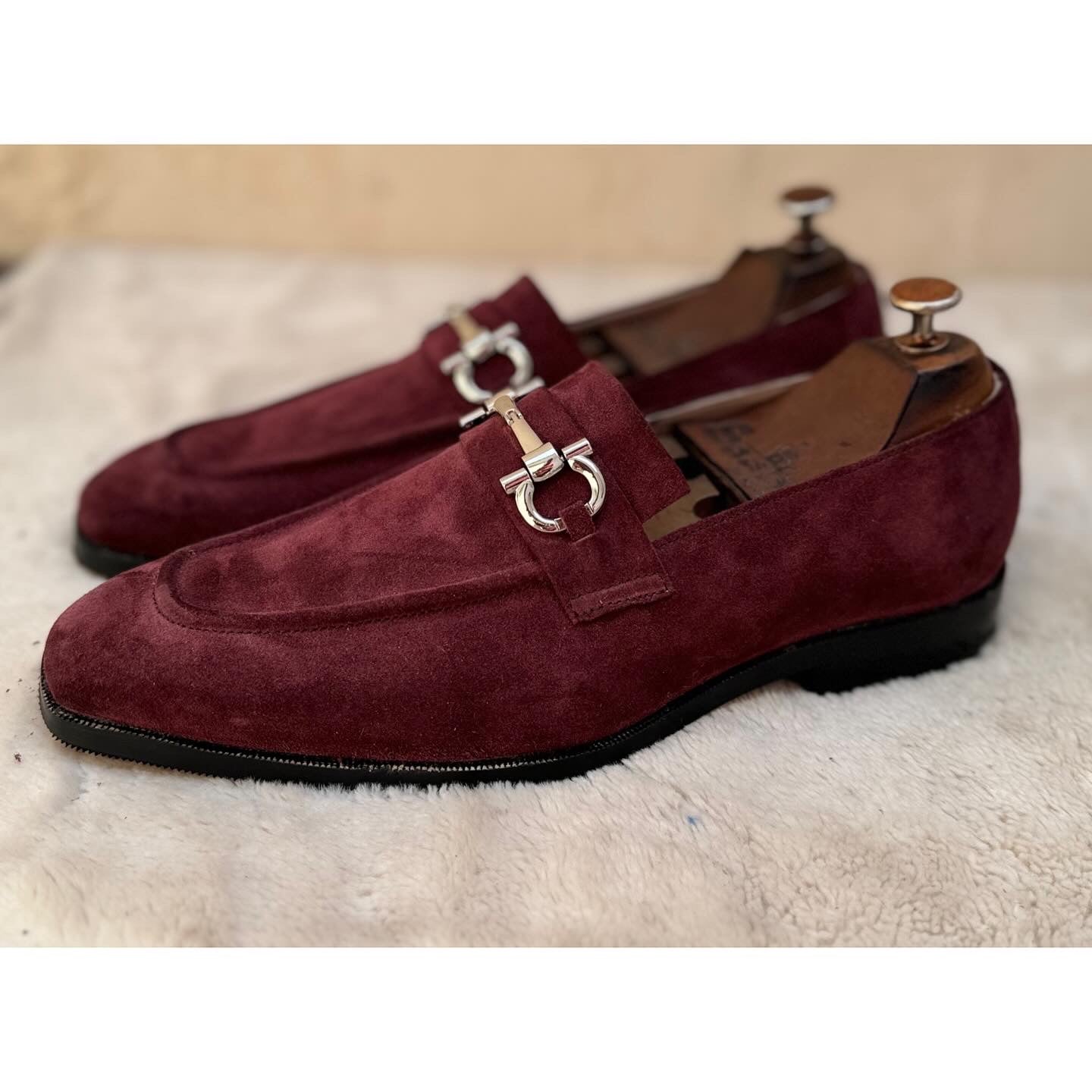 Bordeaux Suede Loafers
