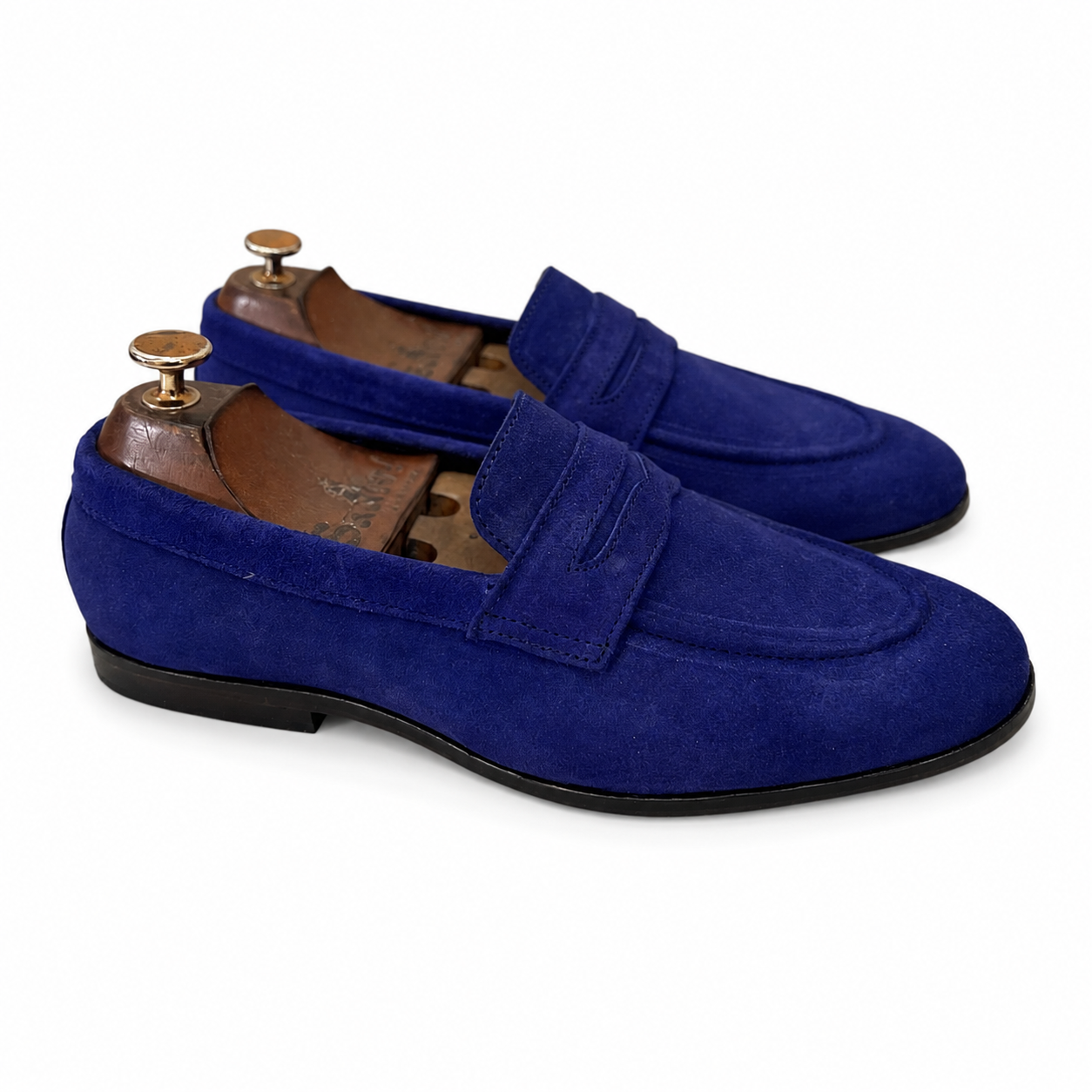 Azure Monarch Penny Loafers