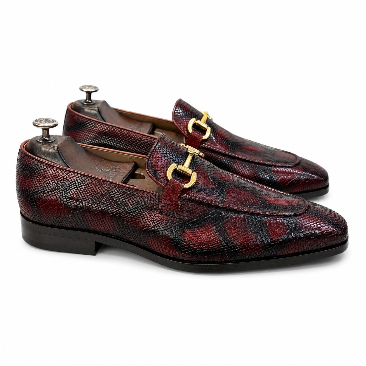 Crimson Python Horsebit Loafer