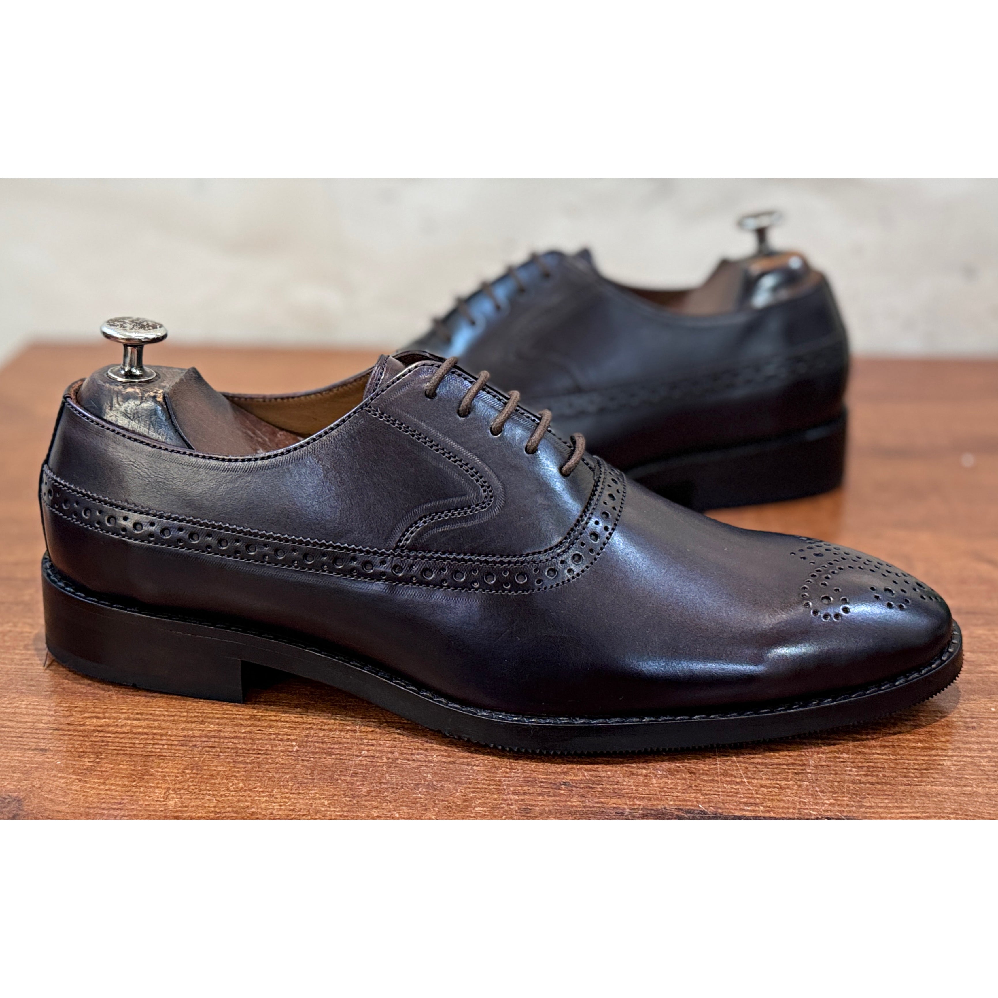 Savoy Spectator Windsor Quarter Brogue Oxford – Dark Brown Leather