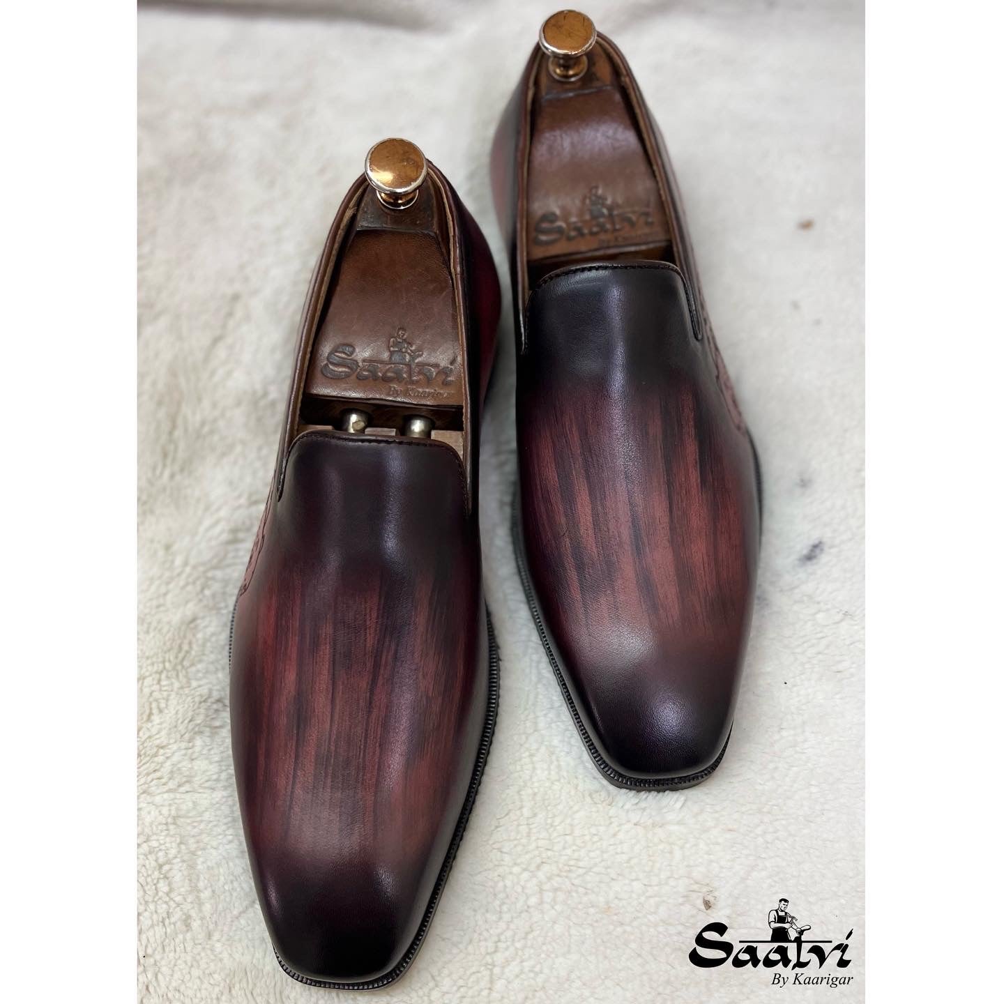 Bordo Hand Patina Loafers Tiger