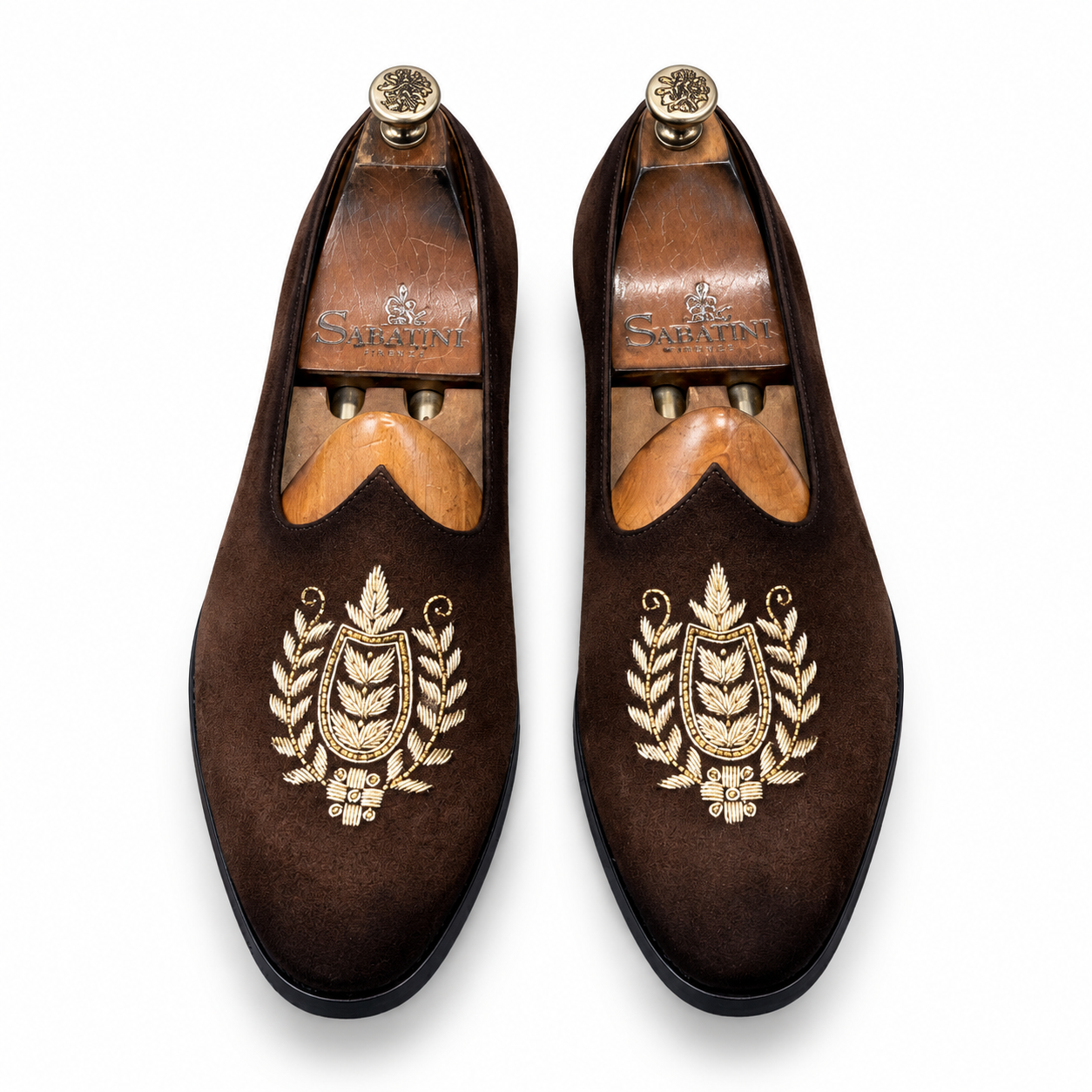 Mehfil Brown Embroidered Jalsa