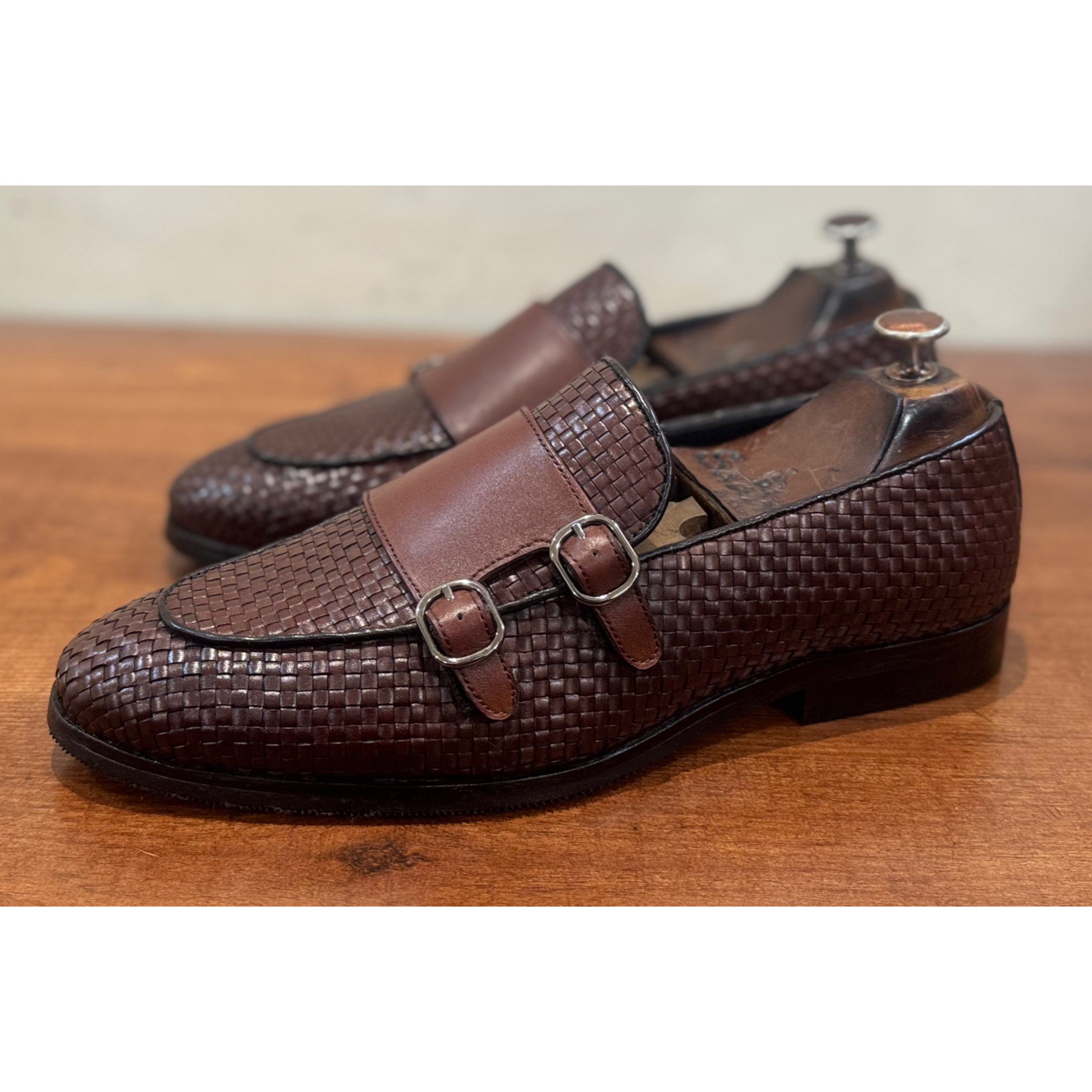 Double Monk Strap Loafers Tan