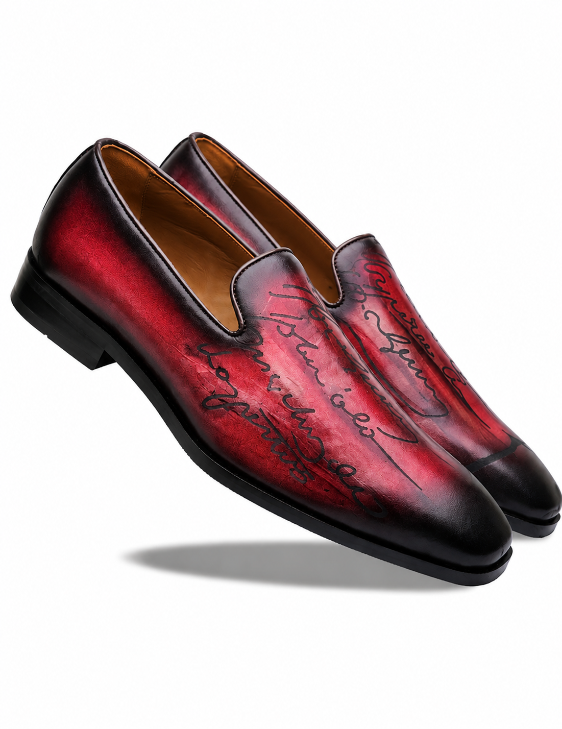 Crimson Scriptor Loafers