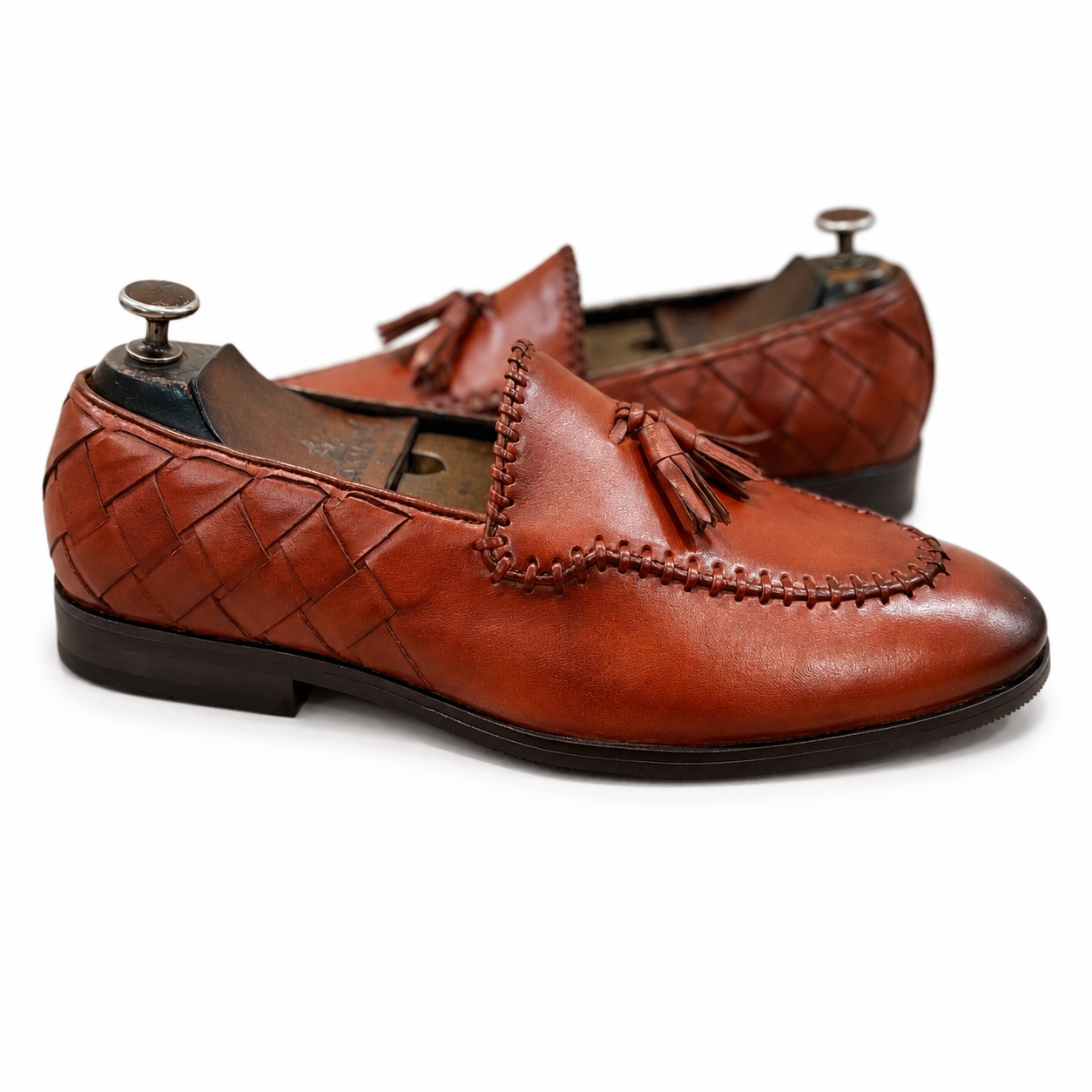 Gael - Brown Weaved Loafers