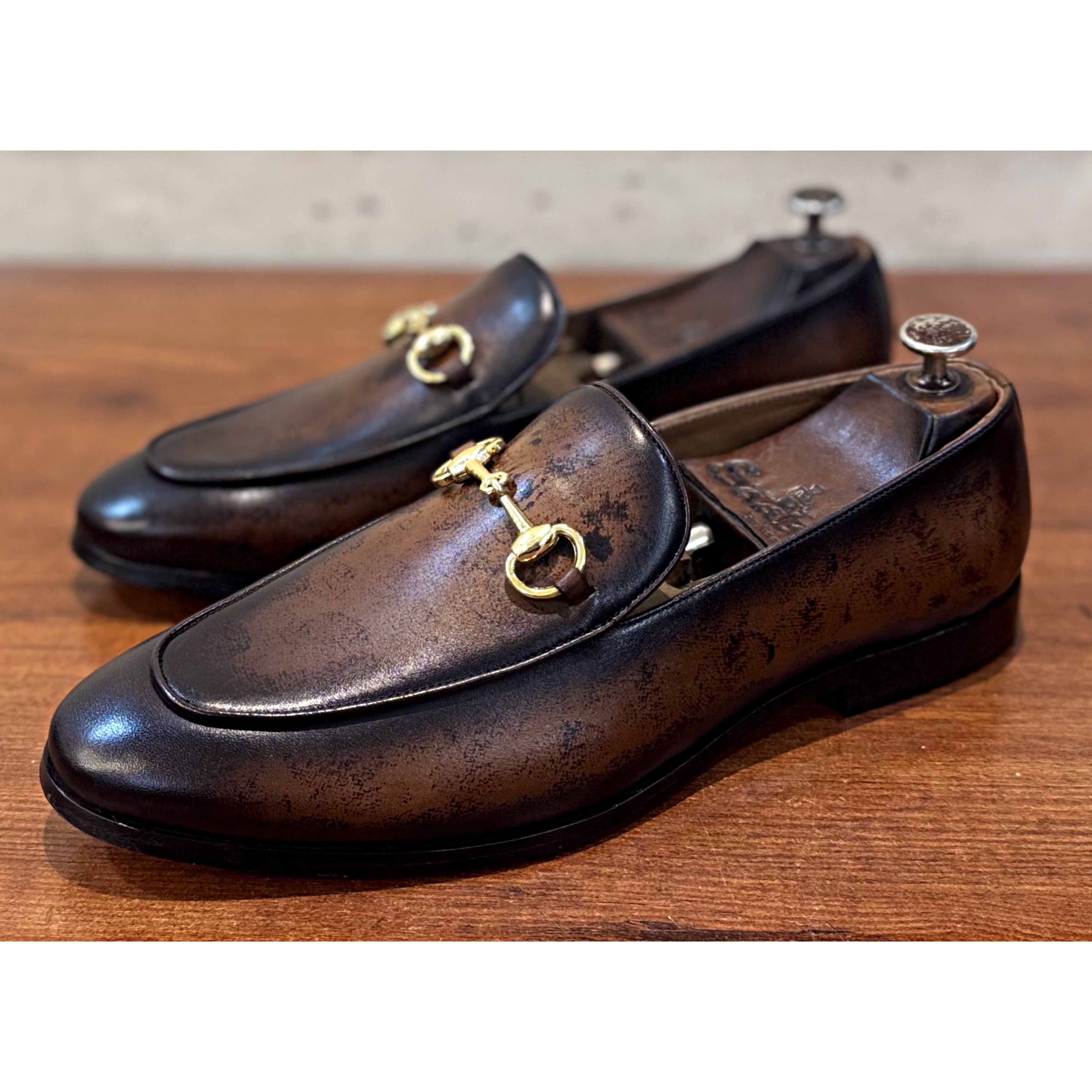 Burnised Tobacco Horsebit Loafers