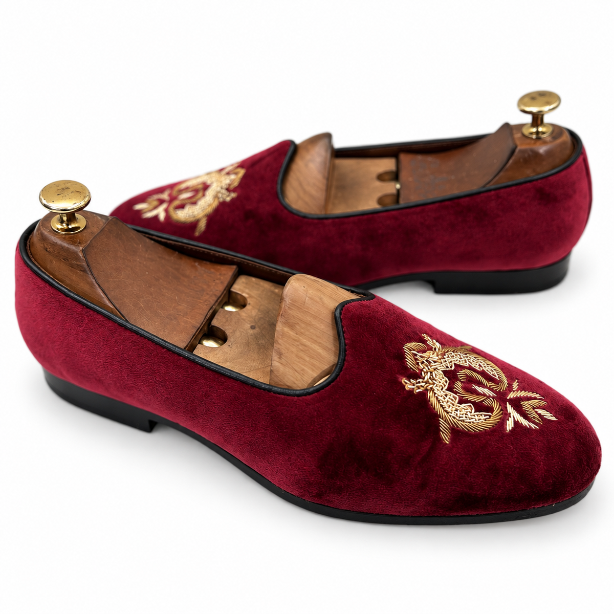 Jalsa Wine Velvet Zardosi Embroidered
