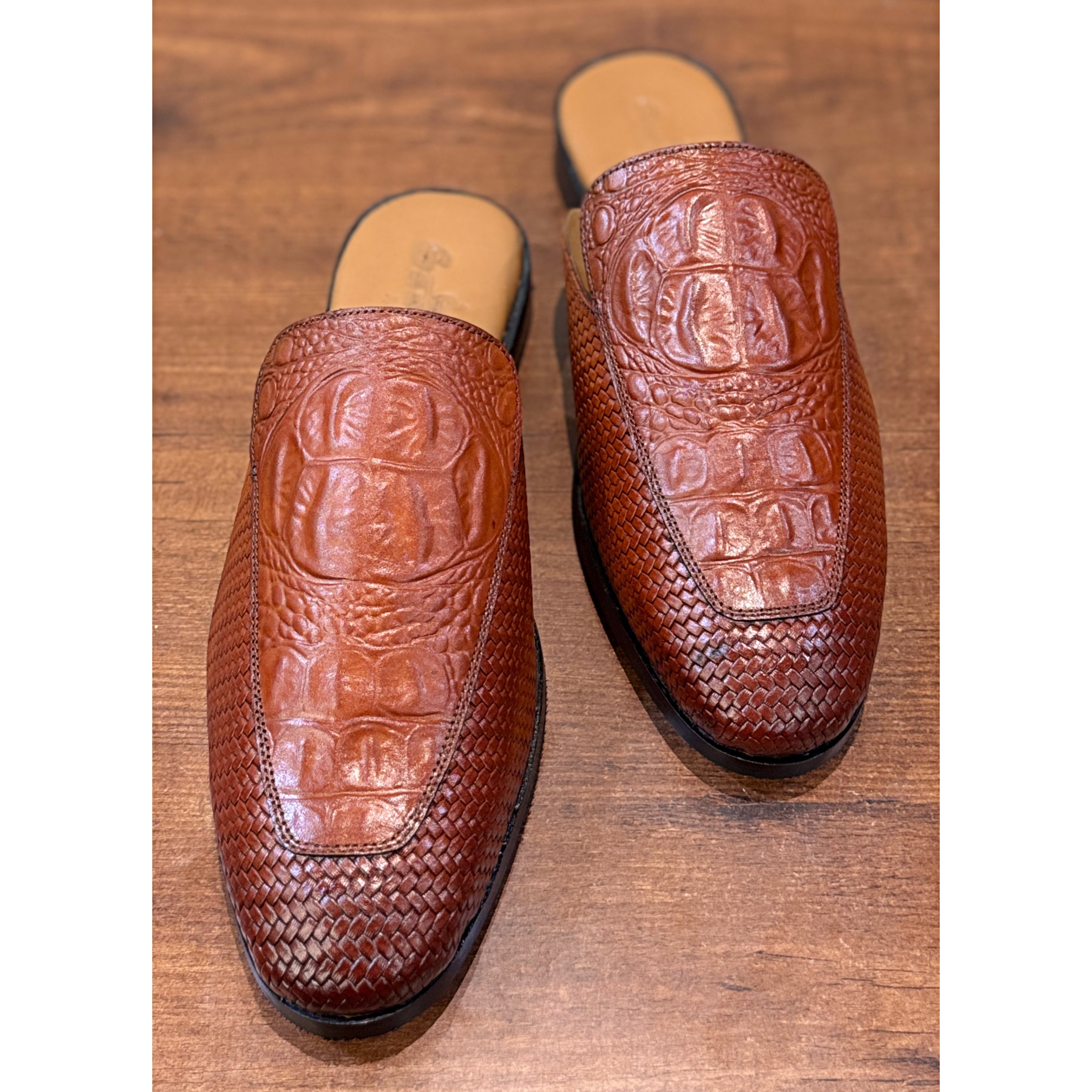 Marrakesh Woven Mules Tan