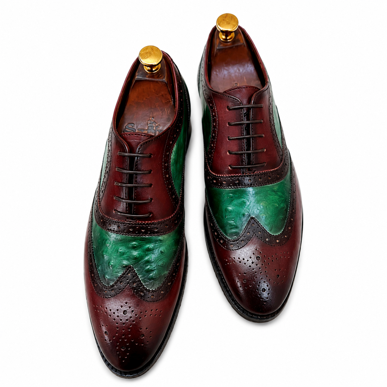 Regal Emerald Ostrich Oxfords