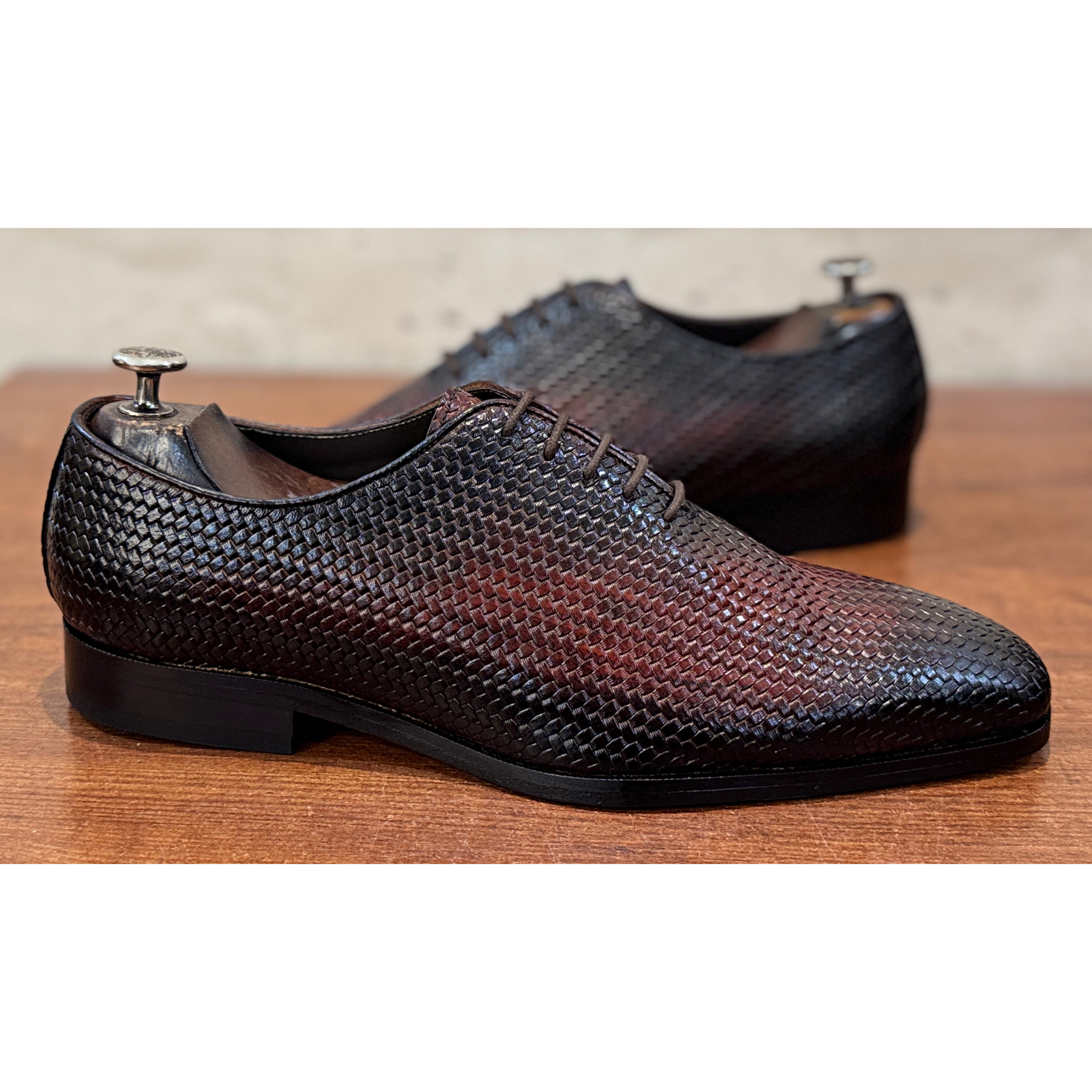 Milano Woven Oxford – Burgundy Brown