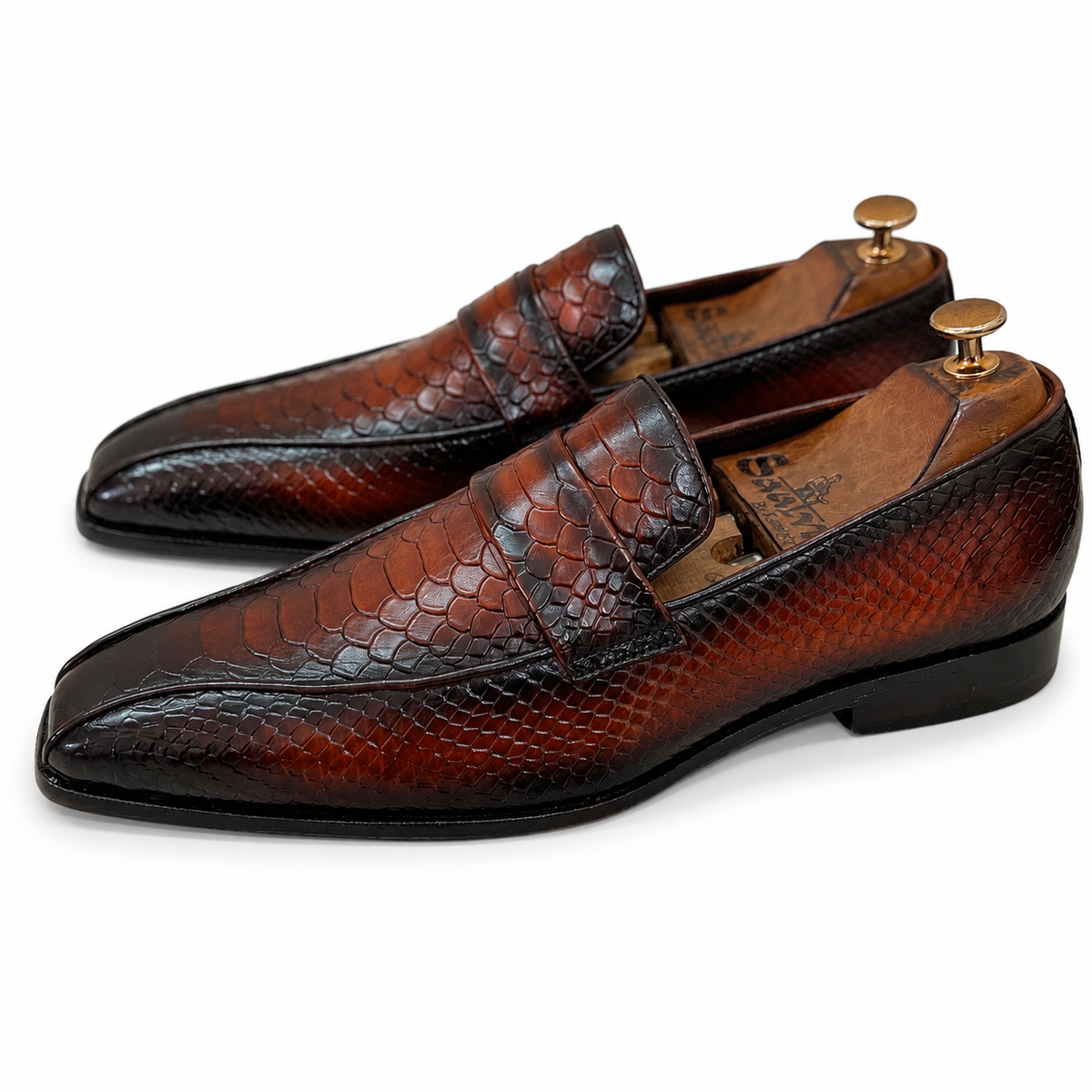 The Monte Carlo Python Penny Loafer – Burnished Burgundy