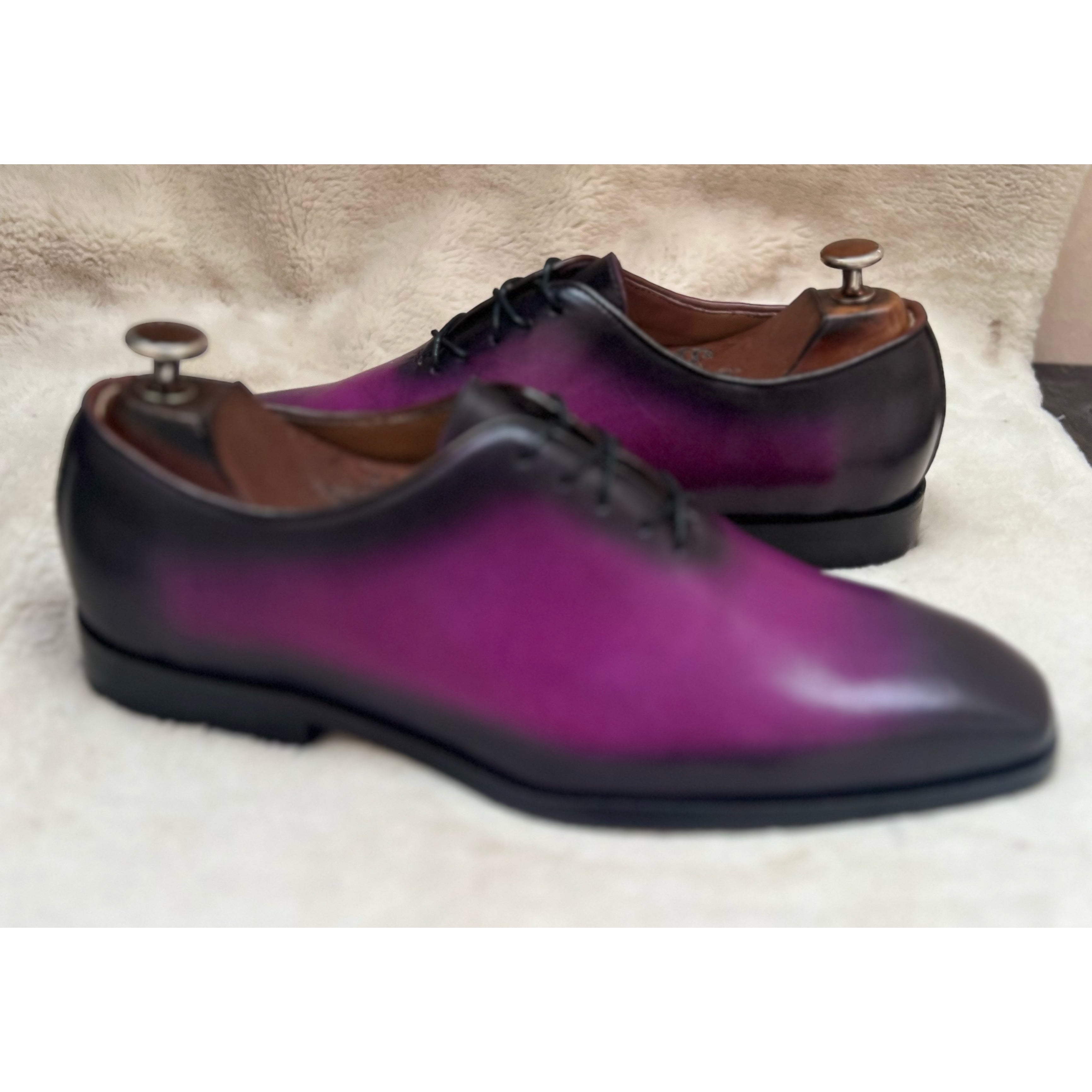 Wholecut Oxfords Purple Hand Finished