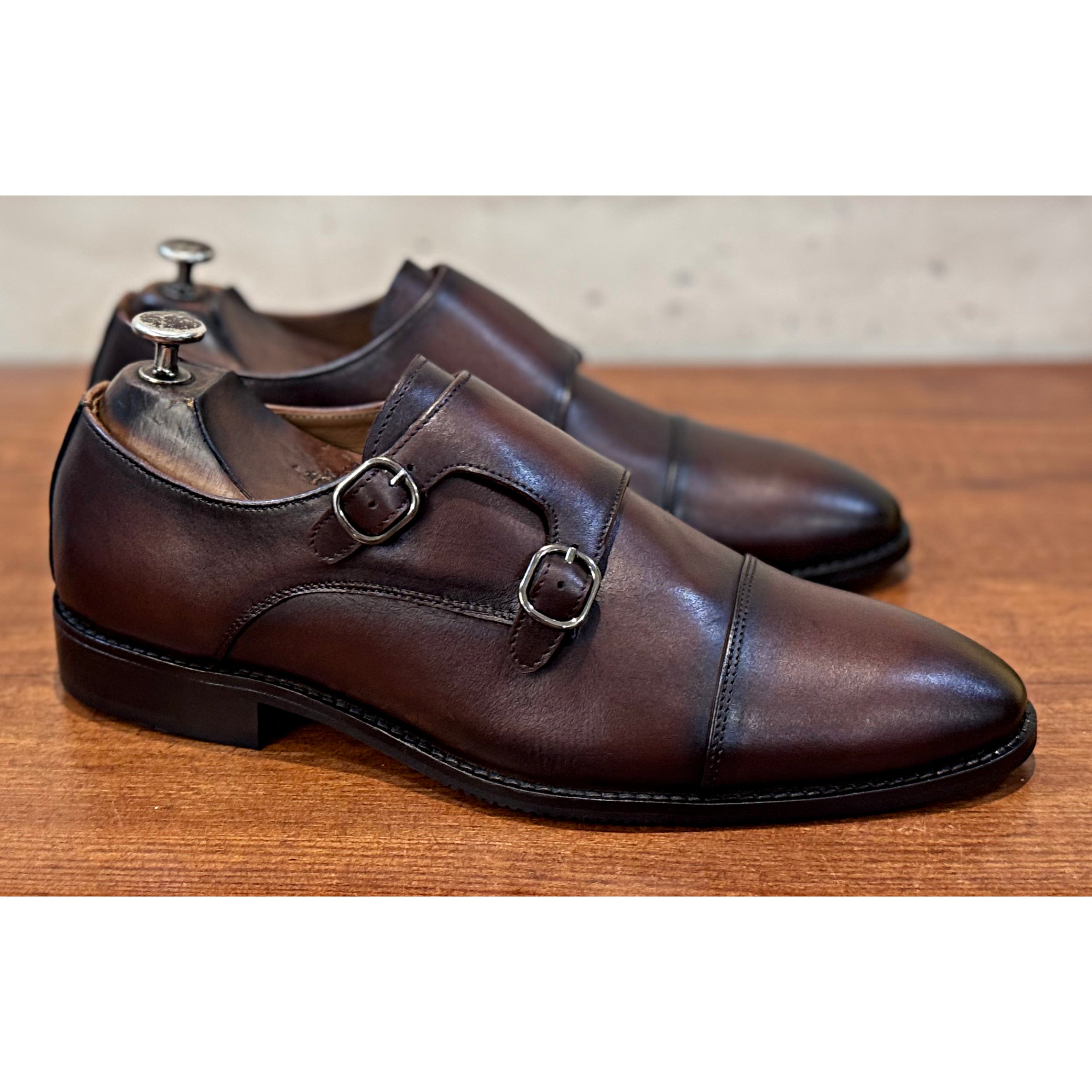 Double Monk Strap Brown
