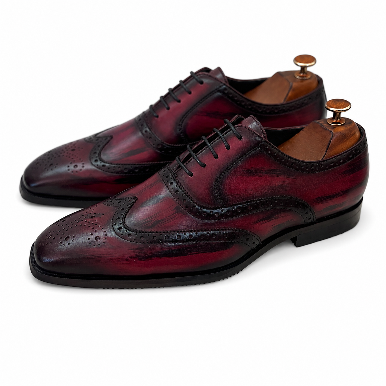 Crimson Eclipse Wingtip Oxfords