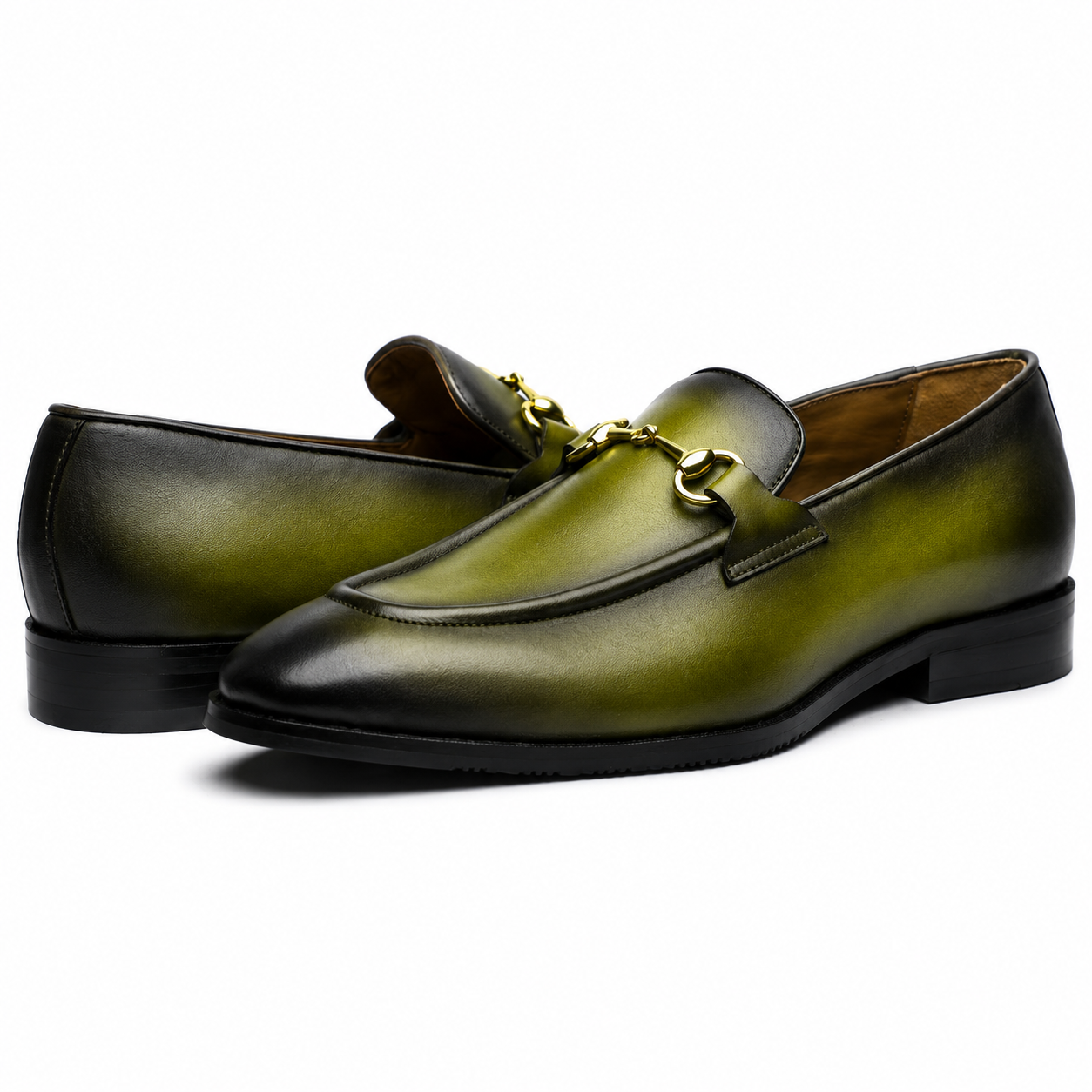 The Verona Olive Horsebit Loafers