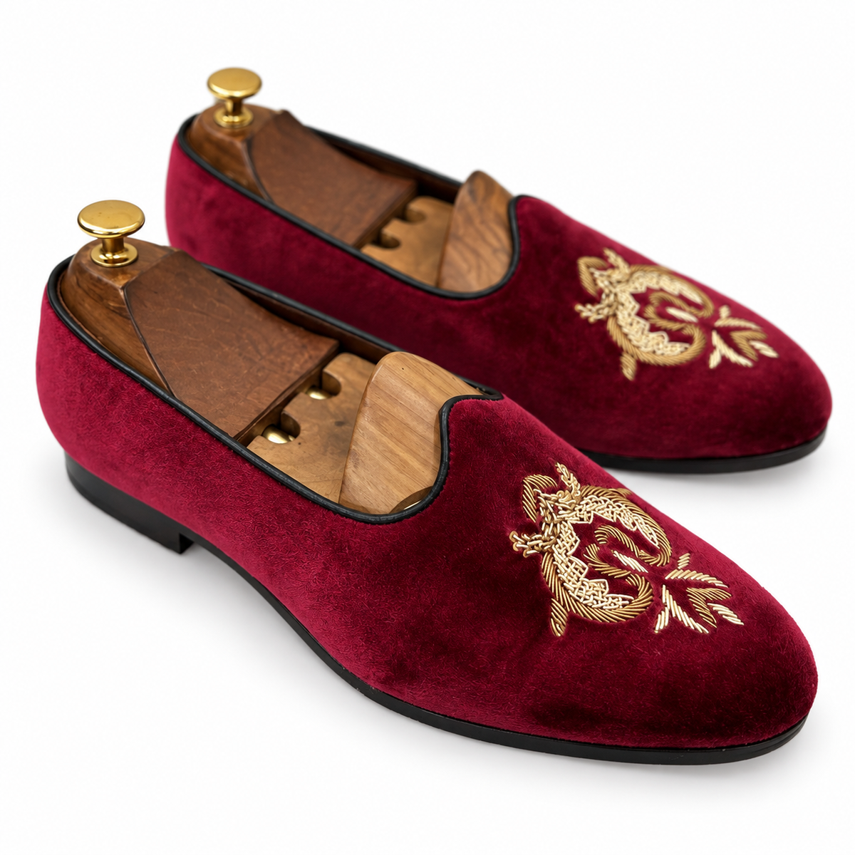Jalsa Wine Velvet Zardosi Embroidered