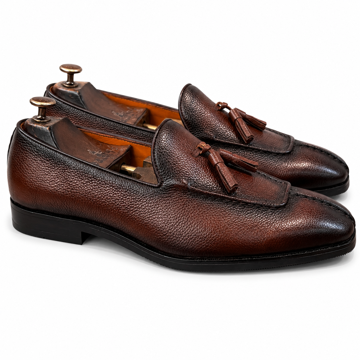Tan Soft Mild Loafers With Tassels