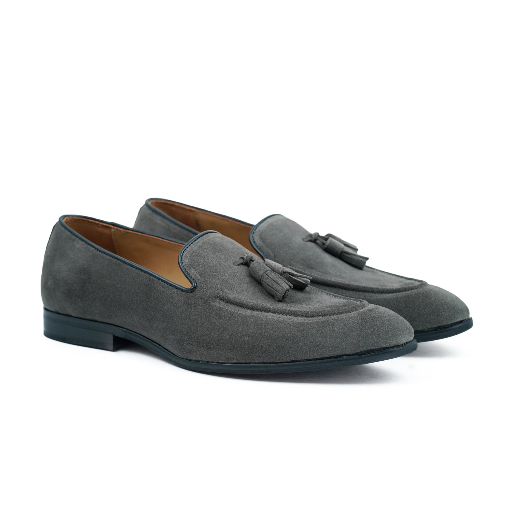 Tassels Loafers Grey Suede