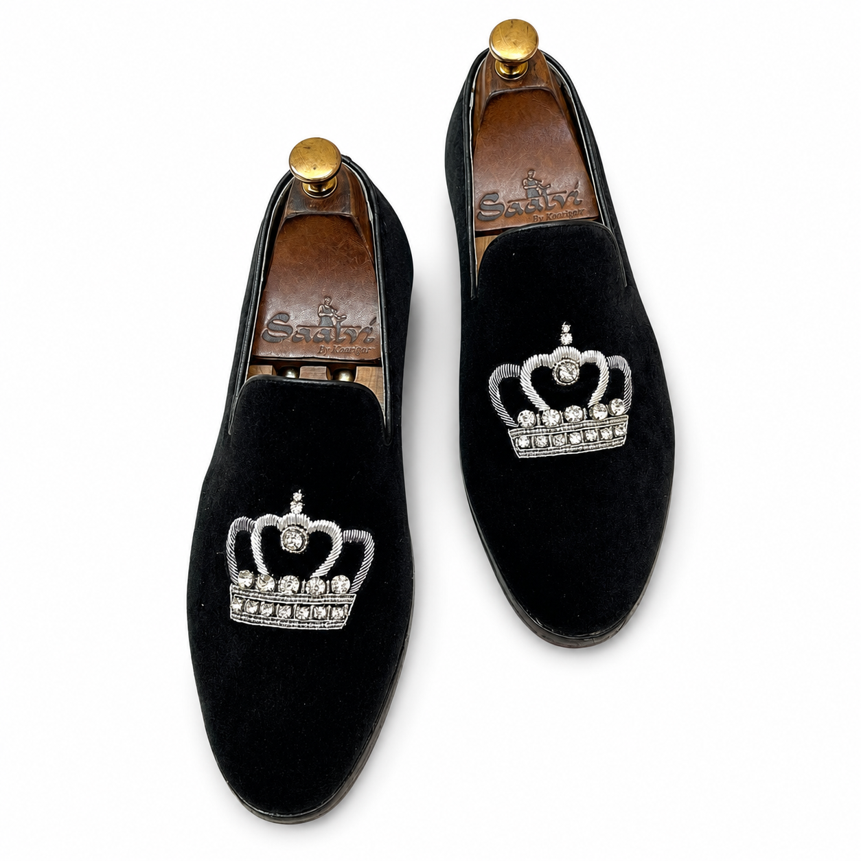 Crown Zardosi Hand Embroidery Slipon