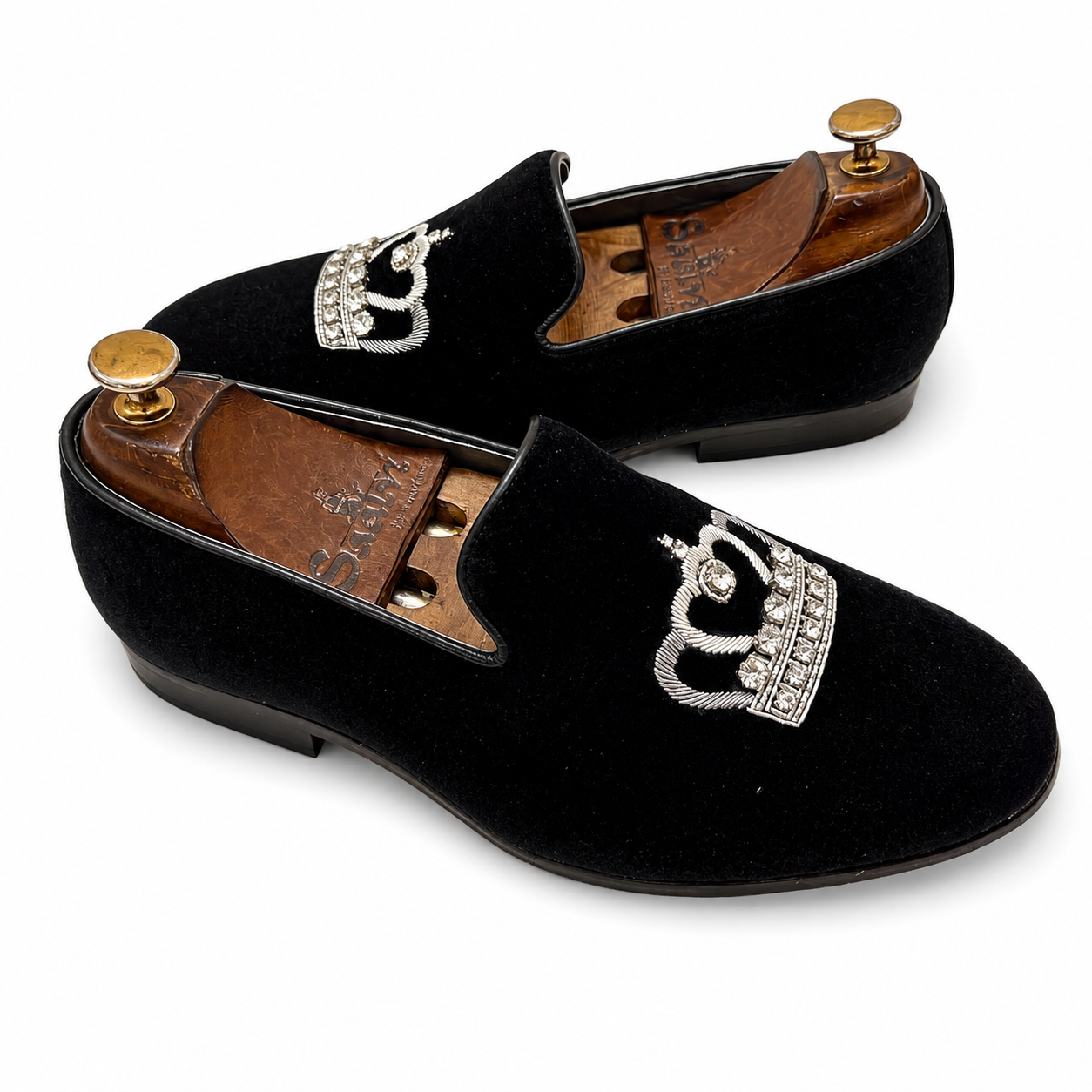 Crown Zardosi Hand Embroidery Slipon