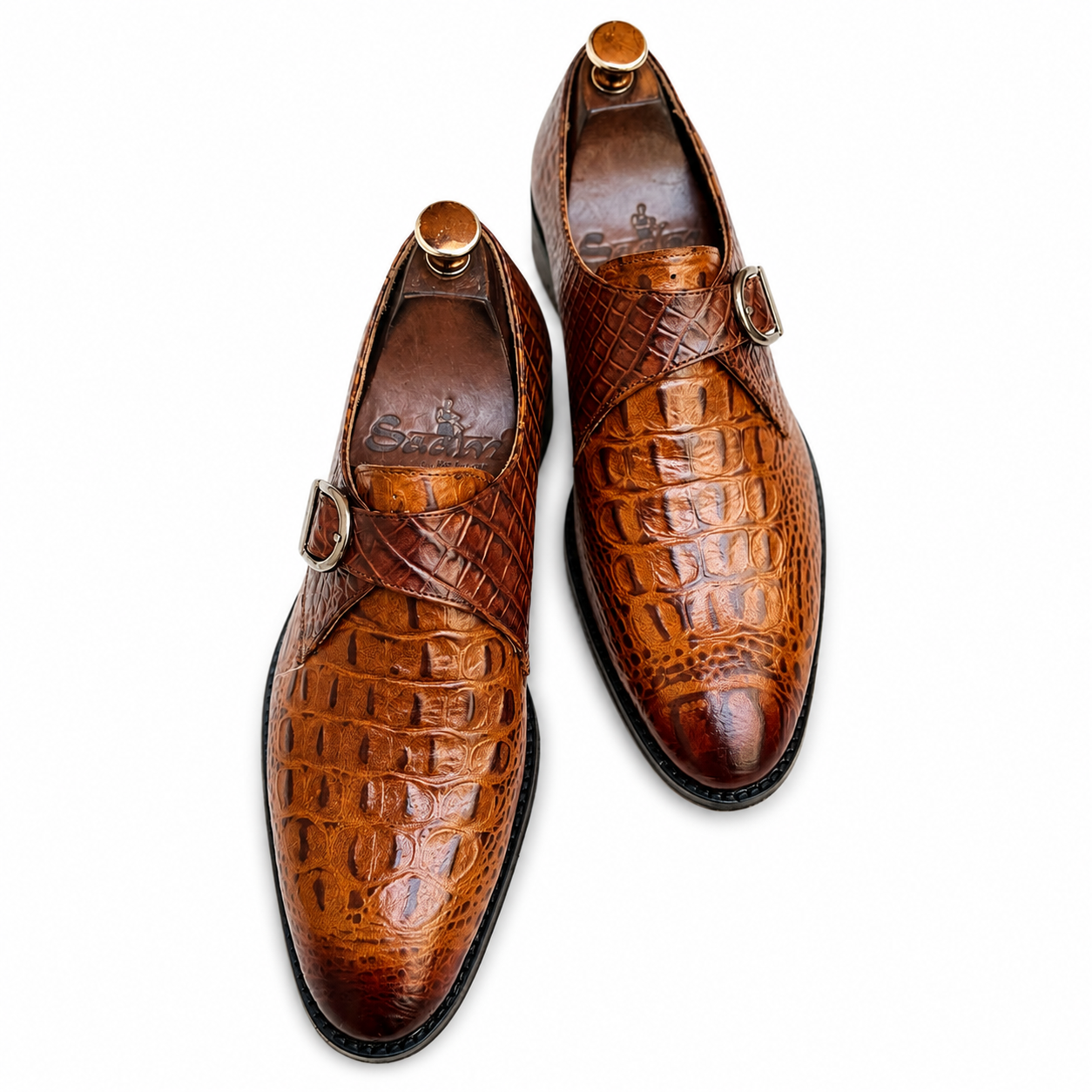 Savile Croco Monk Loafers