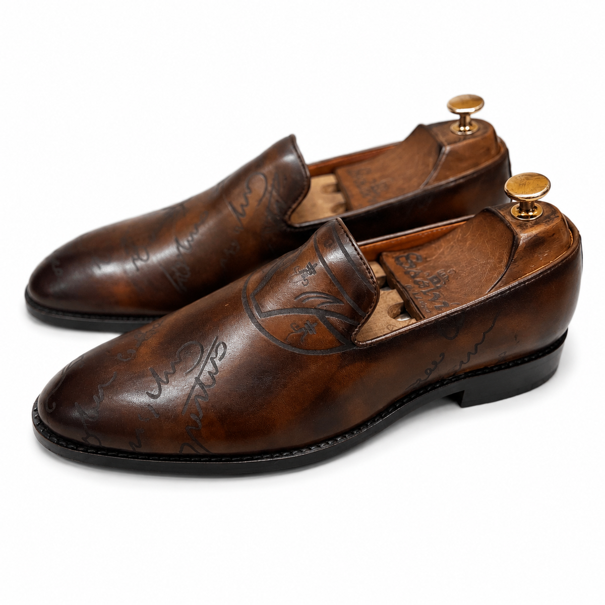 Florentine Script Patina Loafers