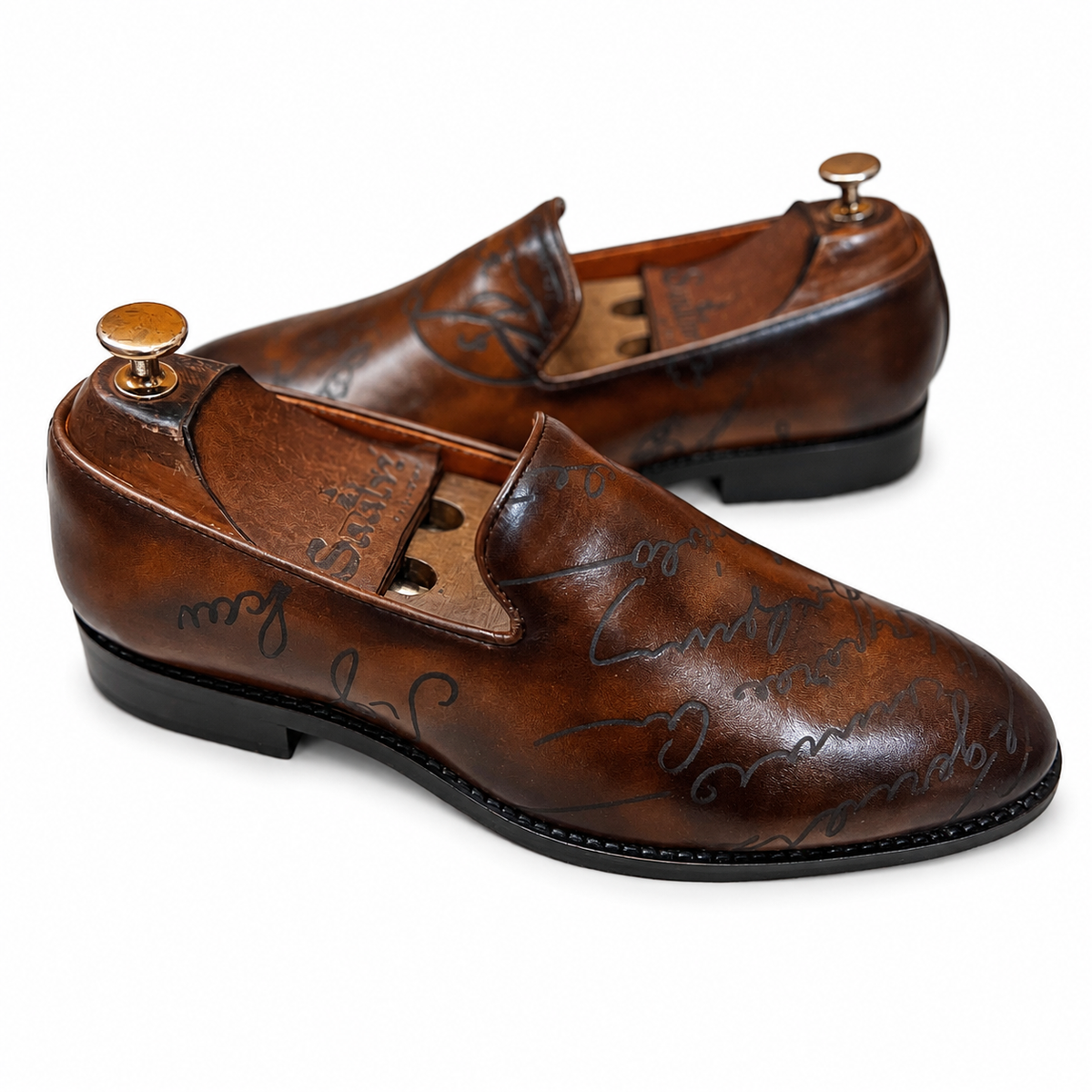 Florentine Script Patina Loafers