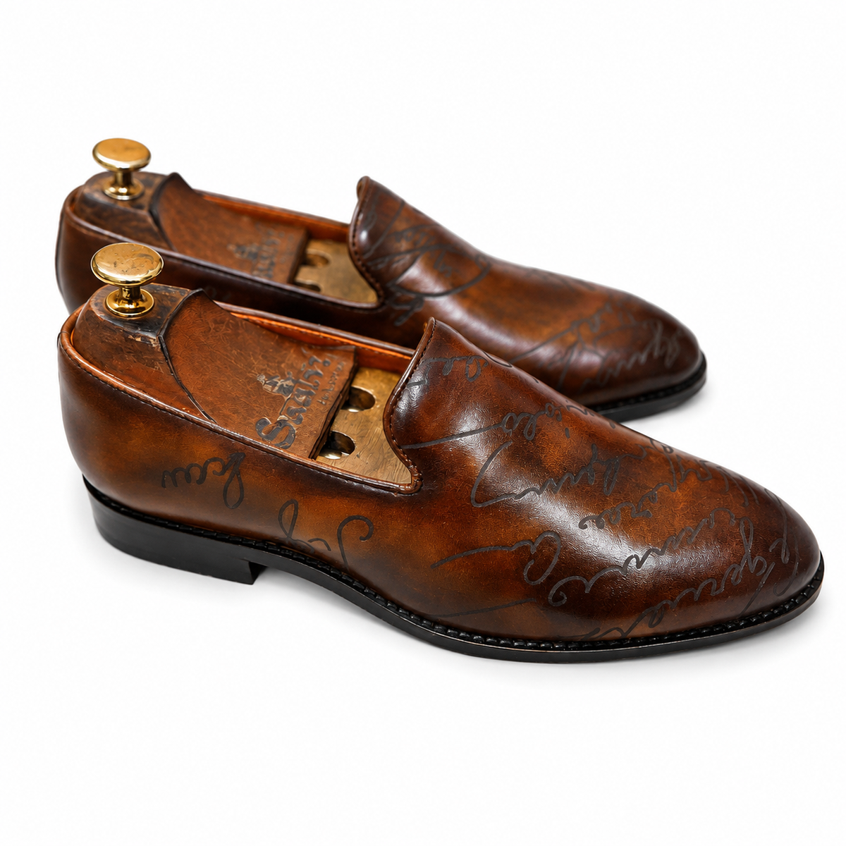 Florentine Script Patina Loafers