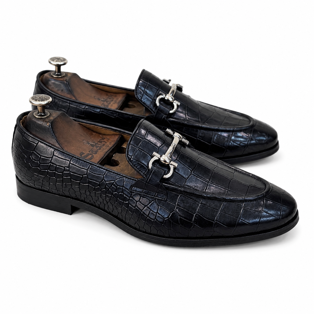 Luxe Croc-Embossed Slip-On