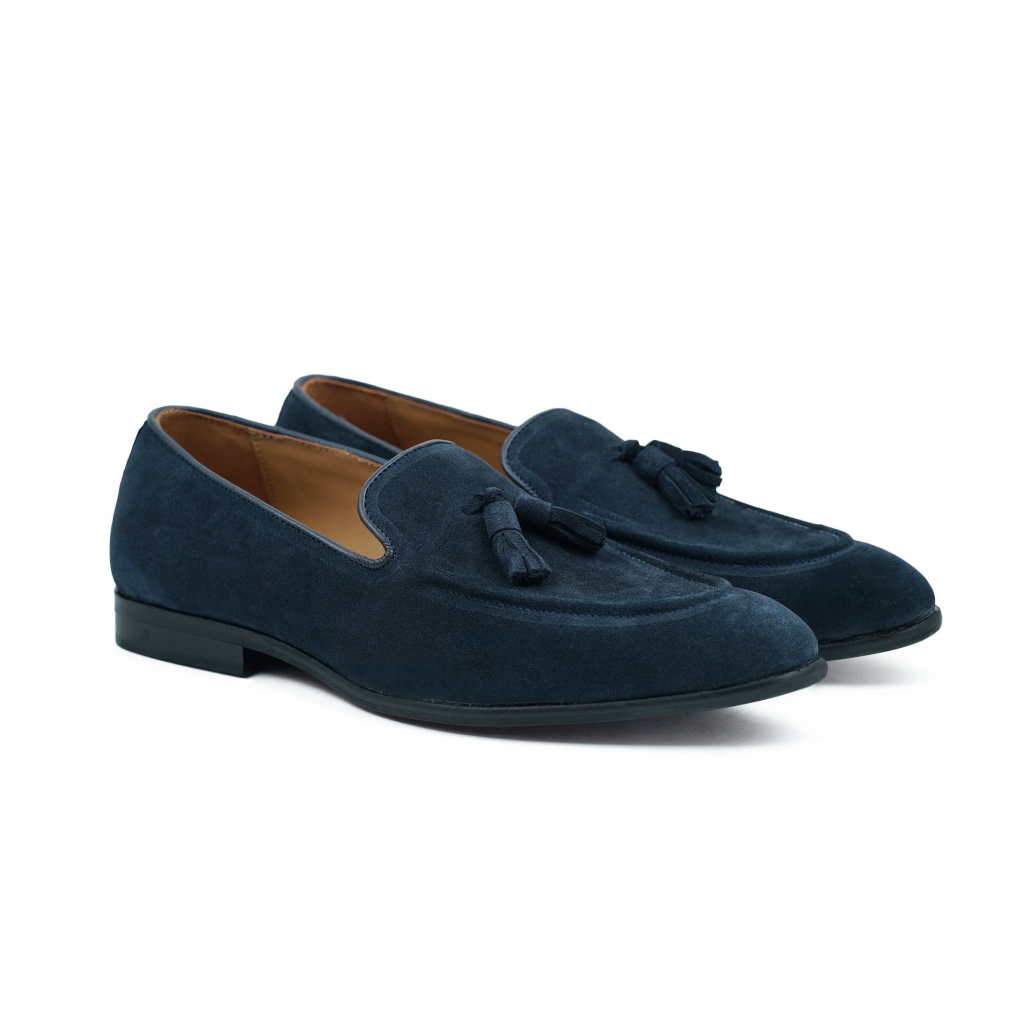 Tassel Loafers Blue Suede