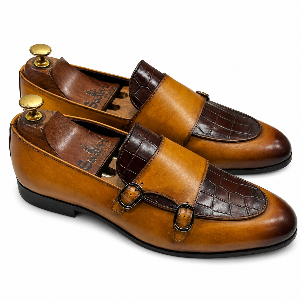Imperial Amber Double Monk Loafers