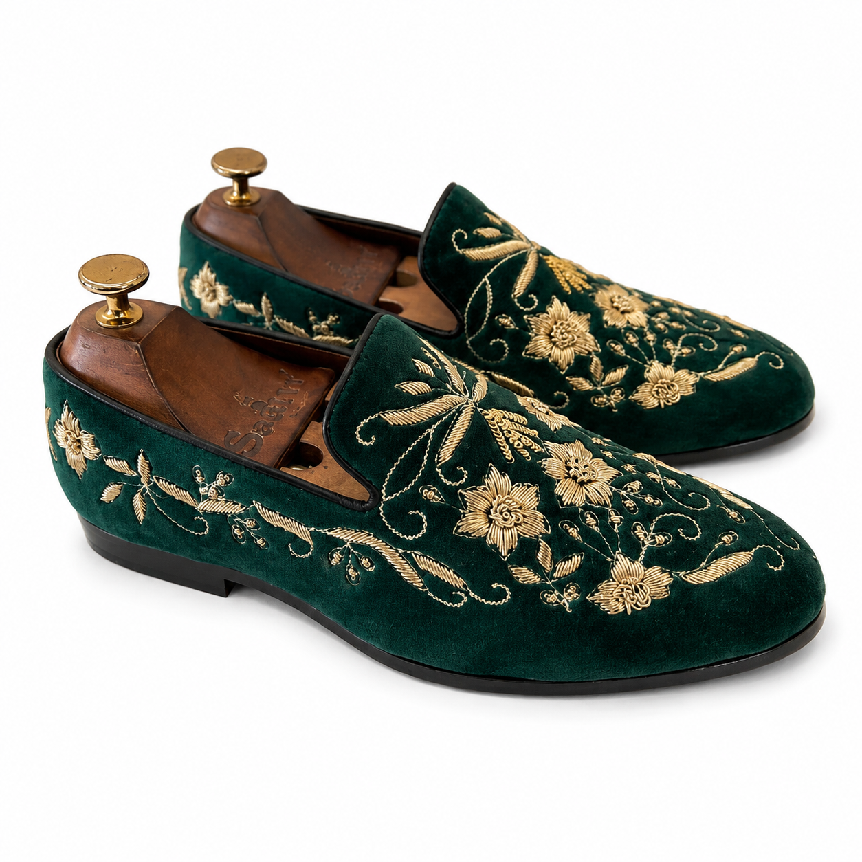 Emerald Royale Velvet Loafers