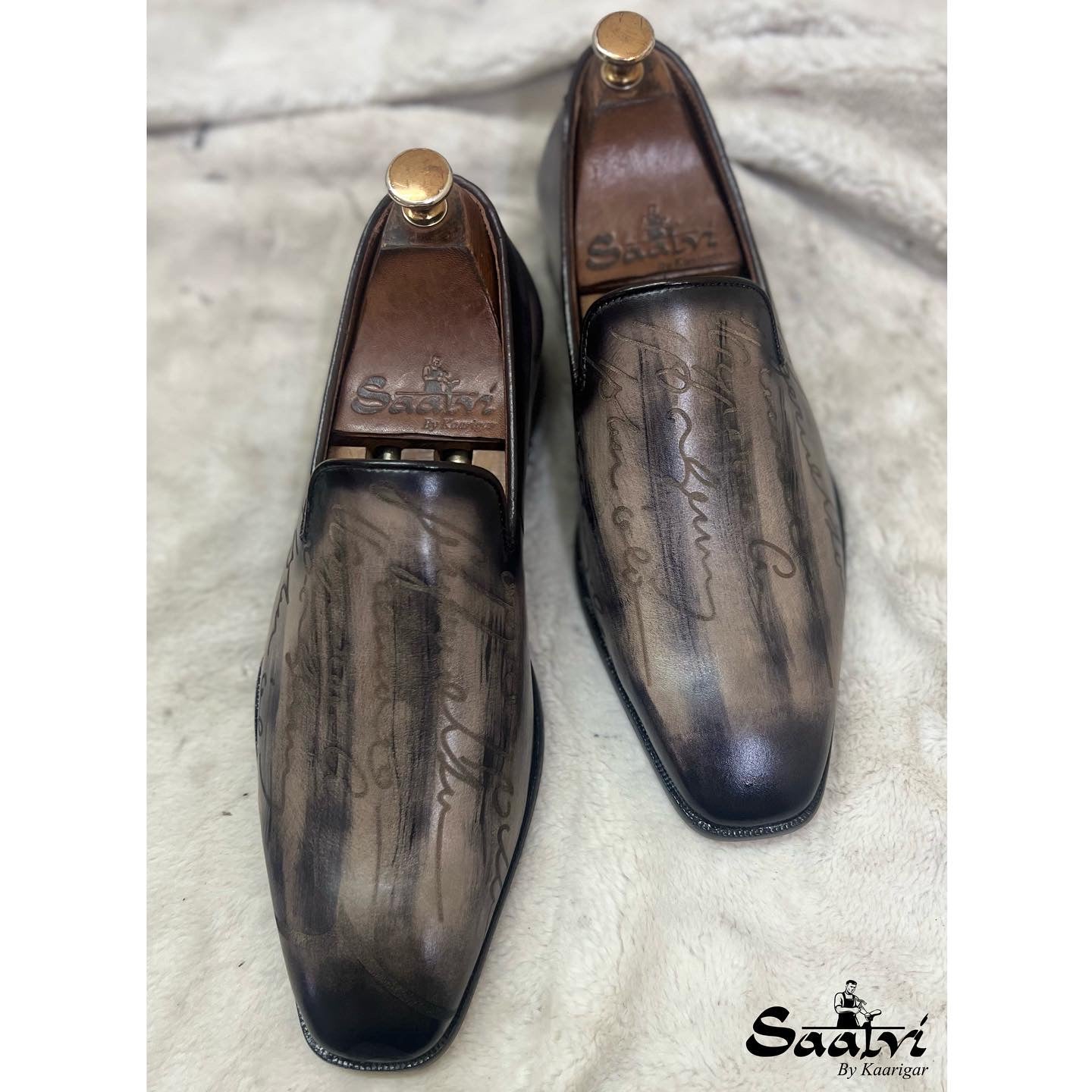 Signature Loafers Grey Hand Finished