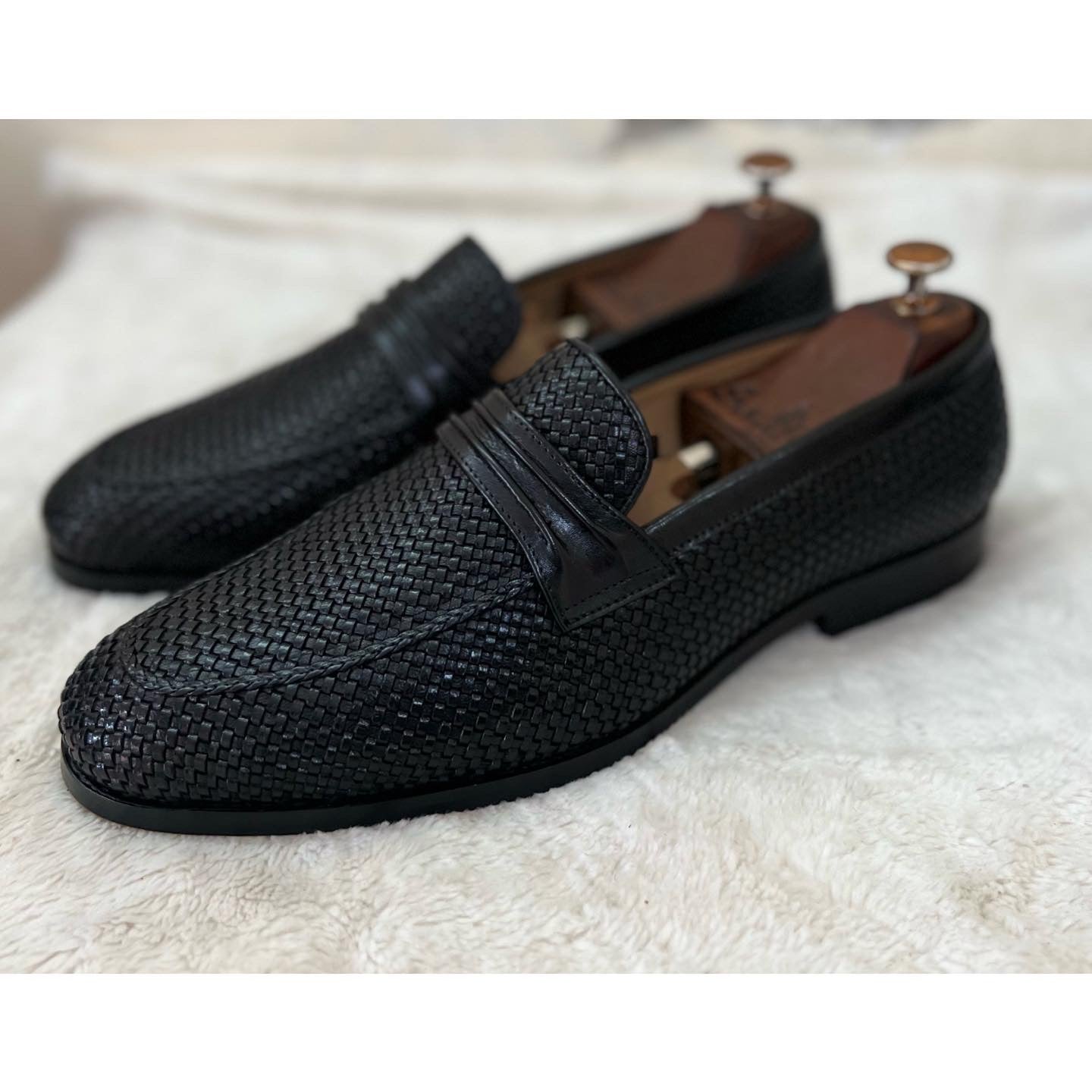 Handwoven Loafers - Black