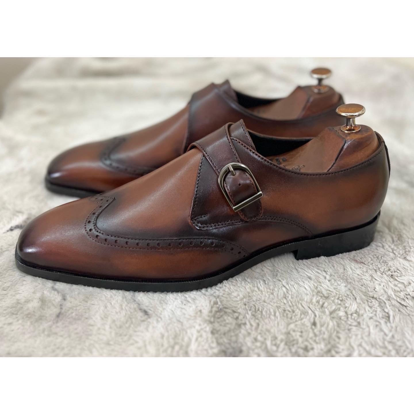 Single Monk Strap Brown