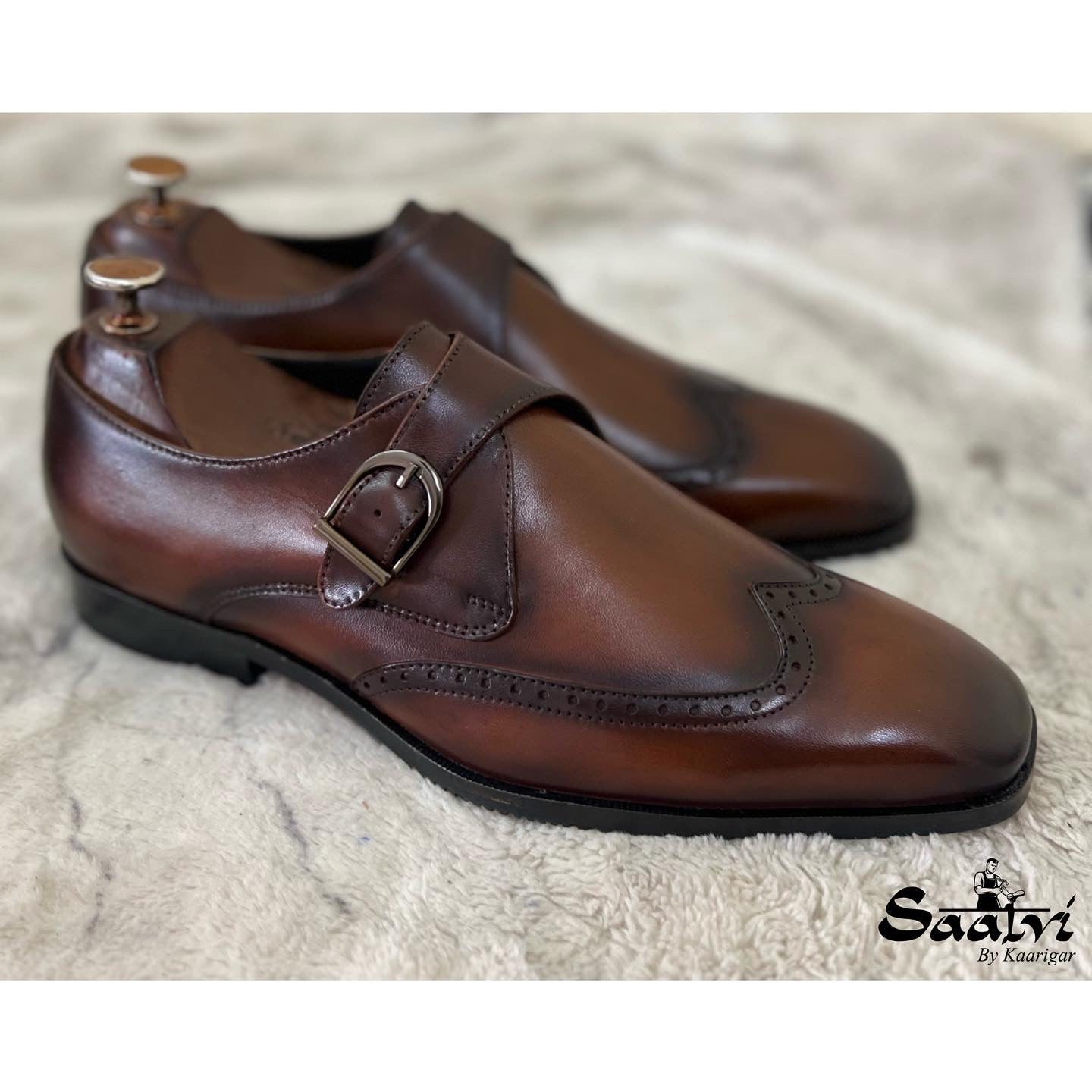 single monk strap shoes