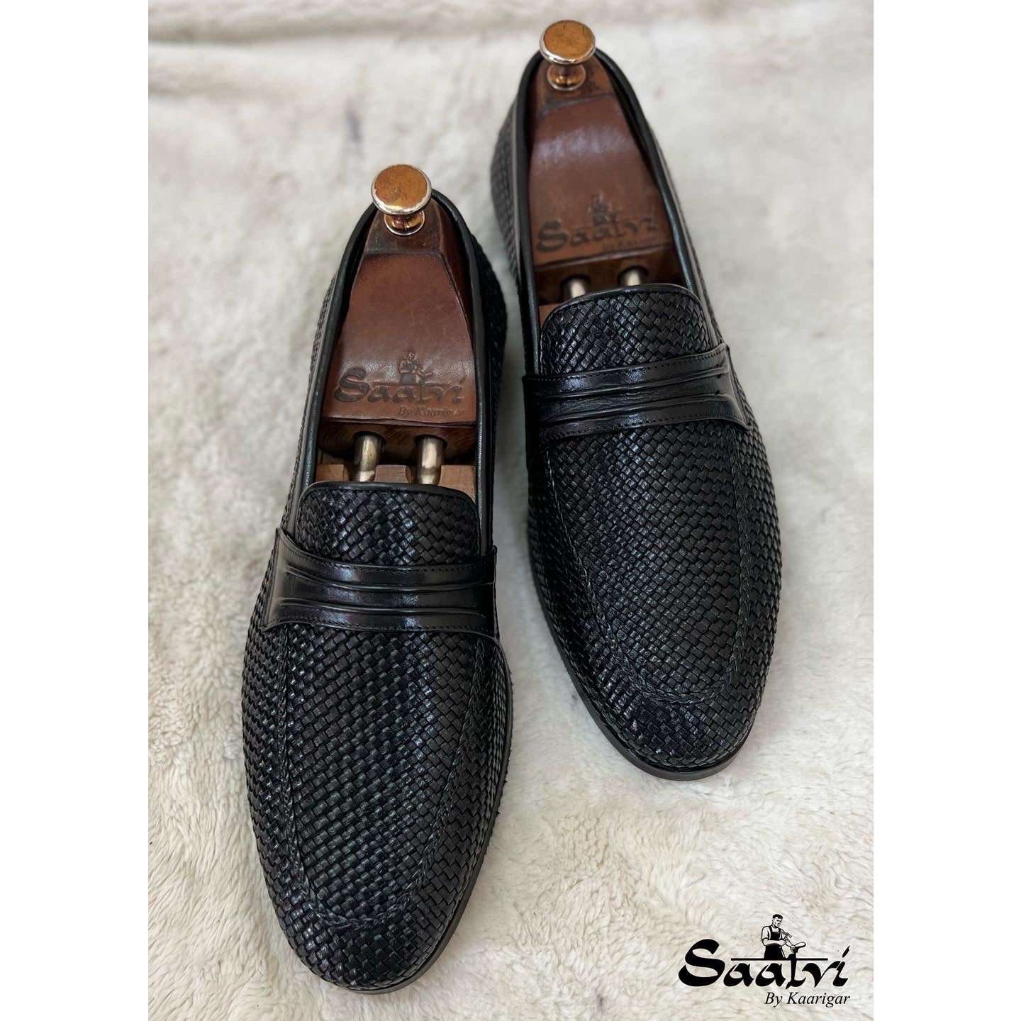 Handwoven Loafers - Black