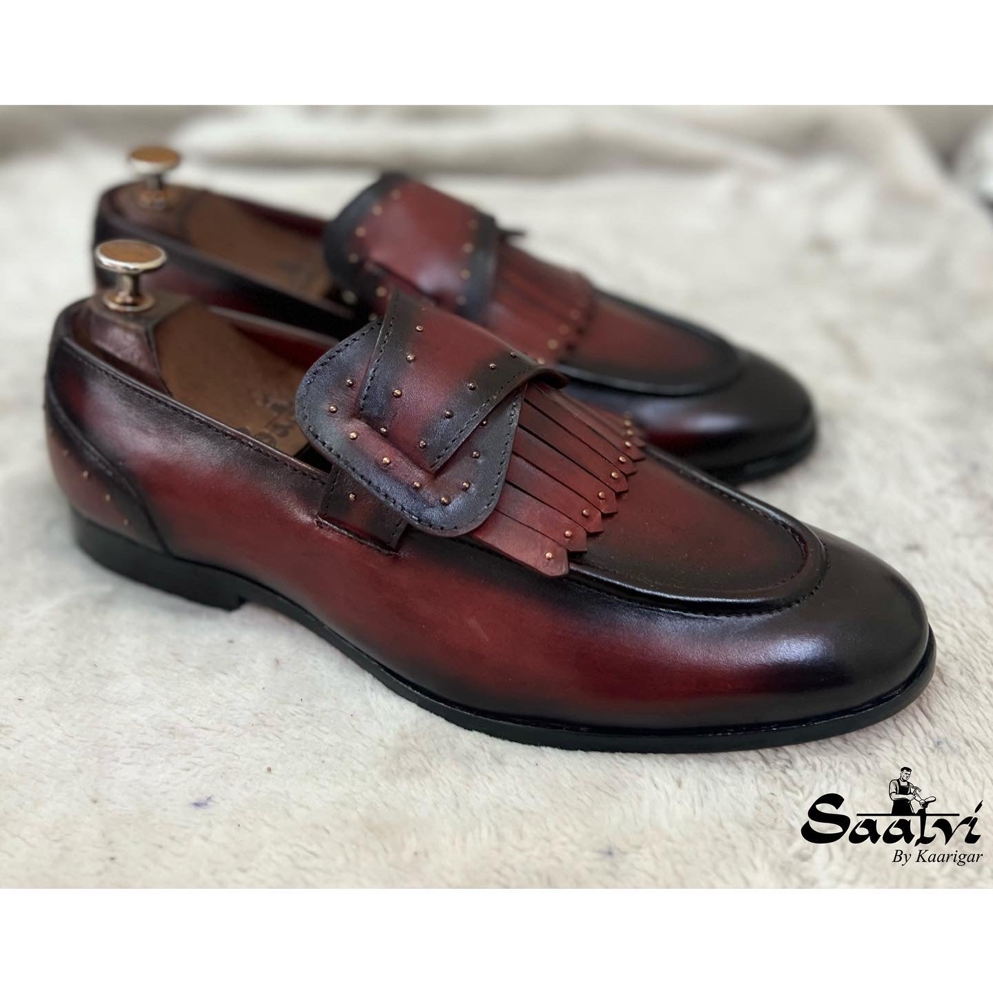 Butterfly Loafers Bordo | Hand Patina