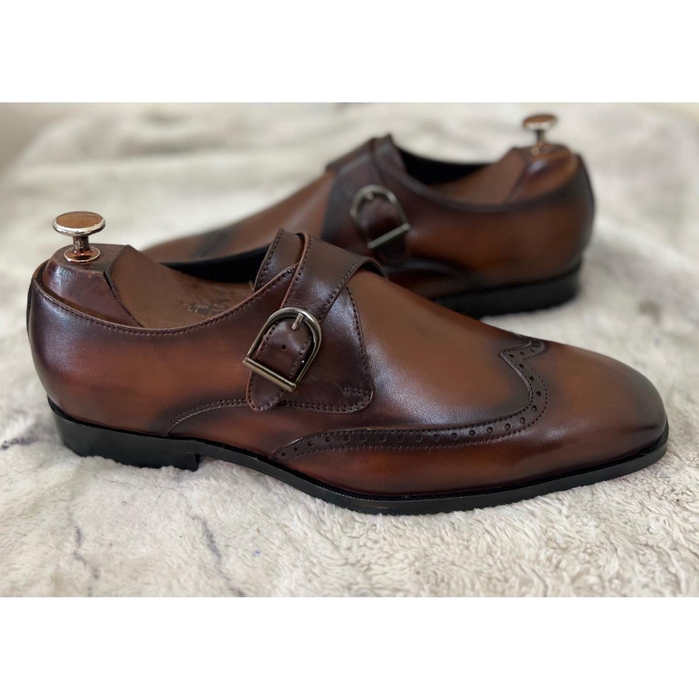 Single Monk Strap Brown